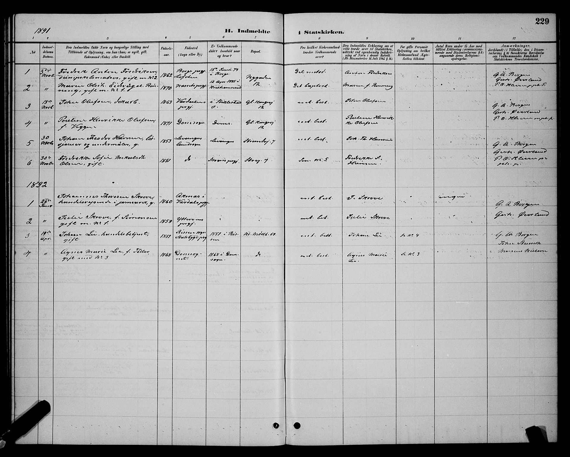 Ministerialprotokoller, klokkerbøker og fødselsregistre - Sør-Trøndelag, SAT/A-1456/604/L0223: Parish register (copy) no. 604C06, 1886-1897, p. 229