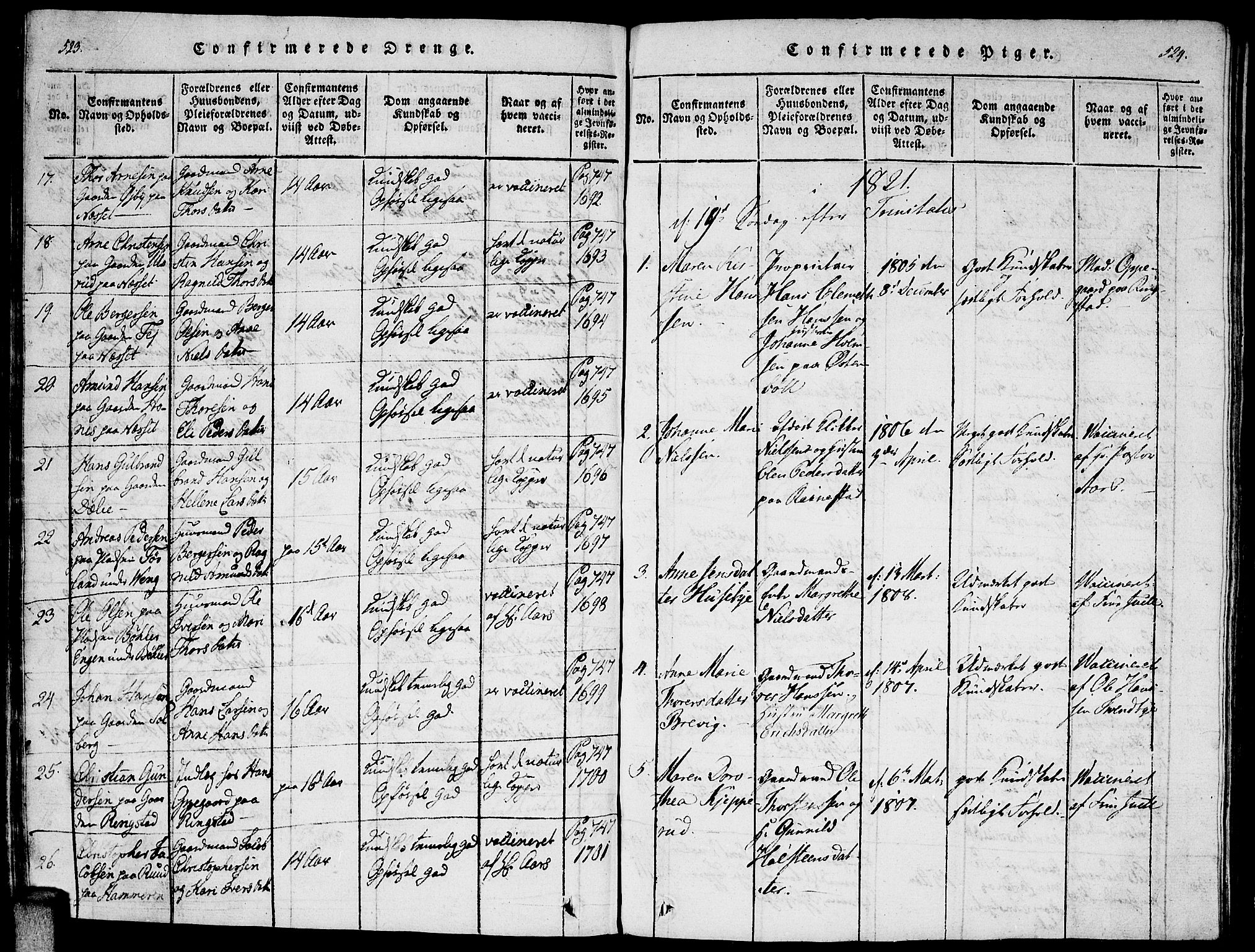 Enebakk prestekontor Kirkebøker, AV/SAO-A-10171c/F/Fa/L0005: Parish register (official) no. I 5, 1790-1825, p. 523-524