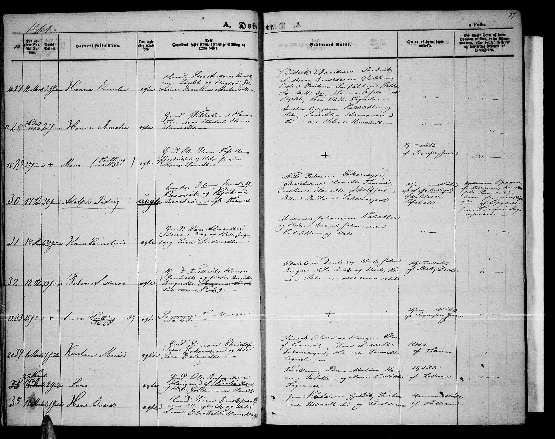 Tromsøysund sokneprestkontor, AV/SATØ-S-1304/G/Gb/L0001klokker: Parish register (copy) no. 1, 1857-1869, p. 27