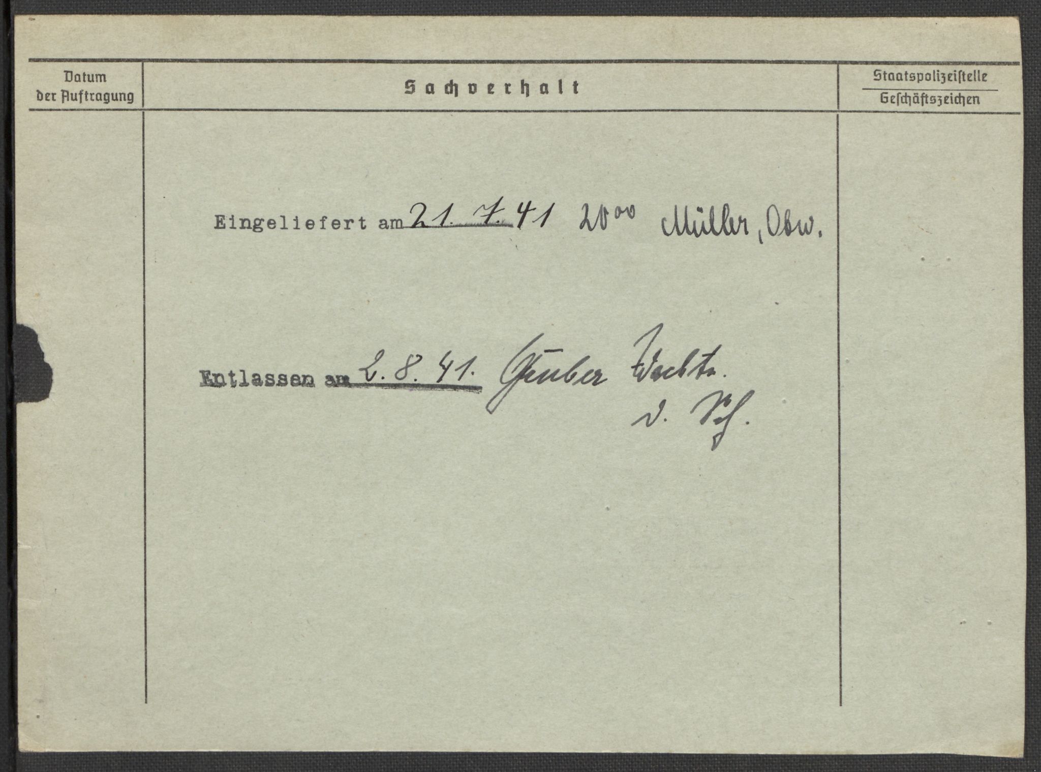 Befehlshaber der Sicherheitspolizei und des SD, AV/RA-RAFA-5969/E/Ea/Eaa/L0001: Register over norske fanger i Møllergata 19: A-Bj, 1940-1945, p. 635