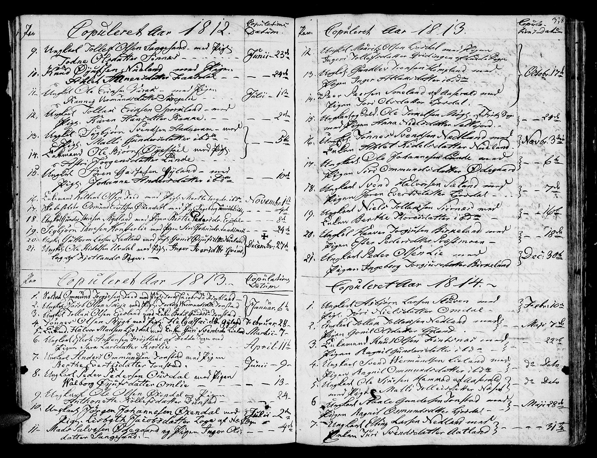 Bakke sokneprestkontor, AV/SAK-1111-0002/F/Fa/Faa/L0002: Parish register (official) no. A 2, 1780-1816, p. 328