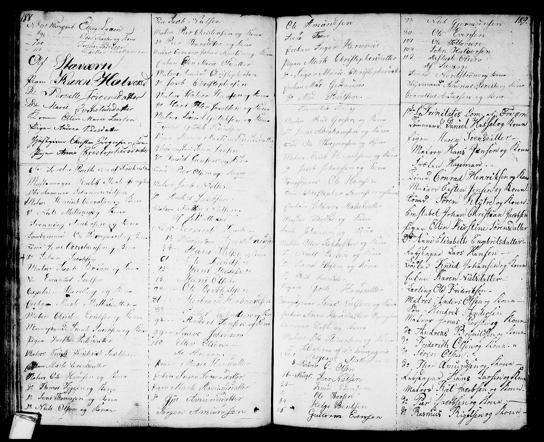 Stavern kirkebøker, AV/SAKO-A-318/F/Fa/L0004: Parish register (official) no. 4, 1809-1816, p. 188-189