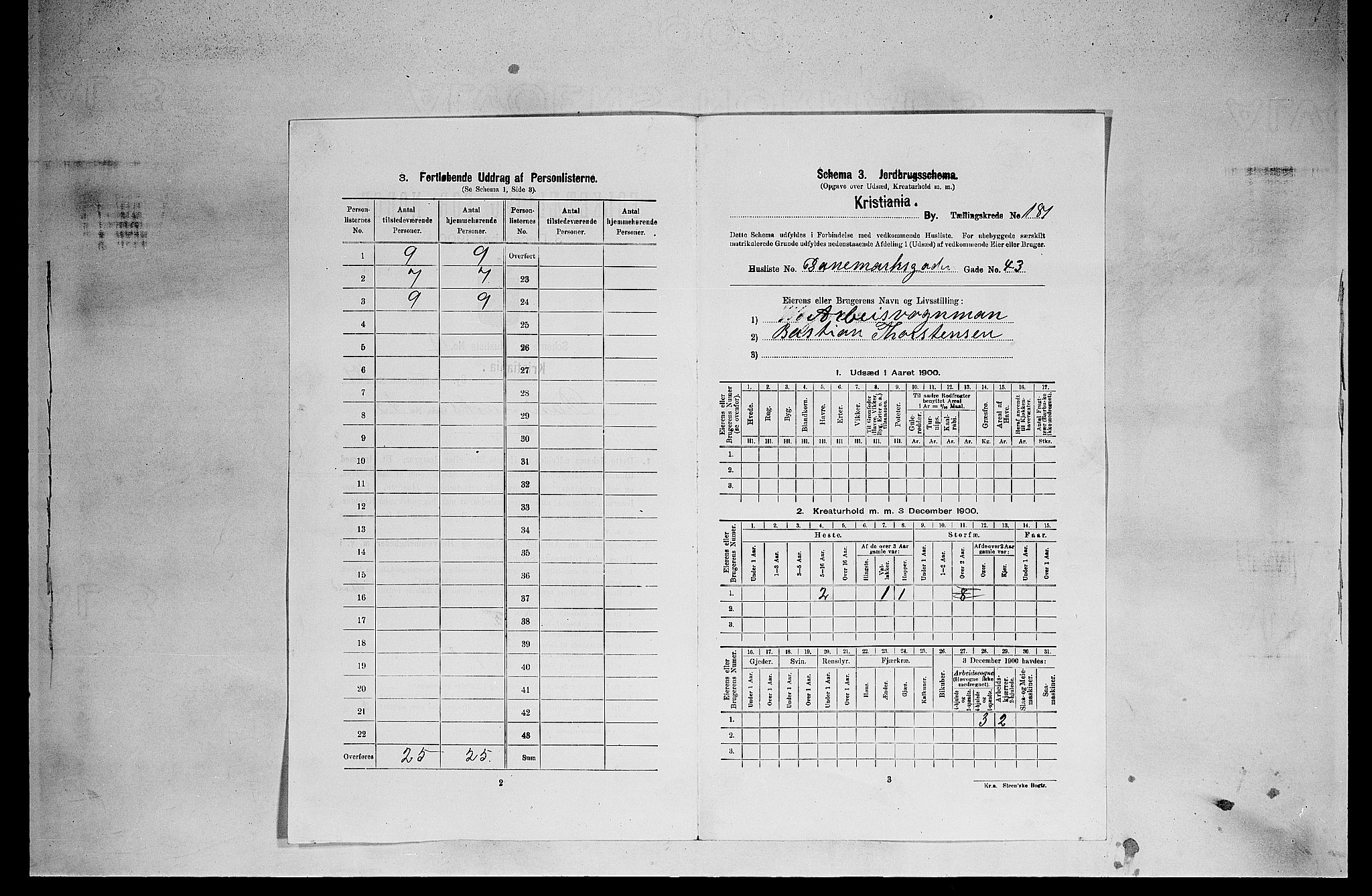 SAO, 1900 census for Kristiania, 1900, p. 15289