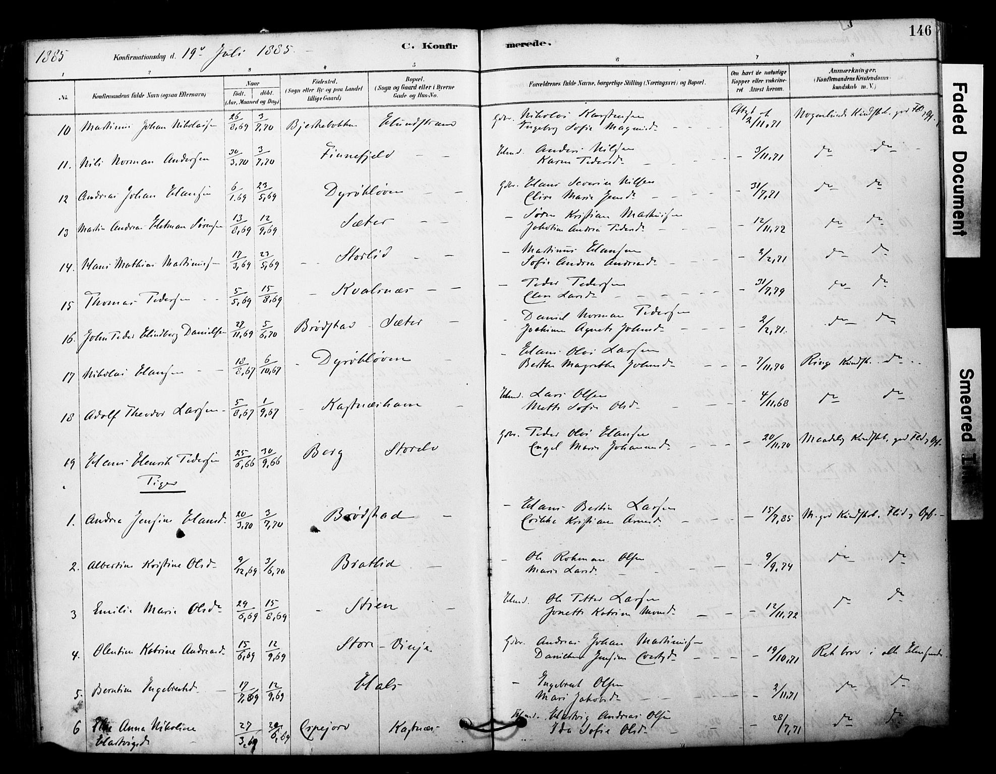 Tranøy sokneprestkontor, SATØ/S-1313/I/Ia/Iaa/L0011kirke: Parish register (official) no. 11, 1878-1904, p. 146