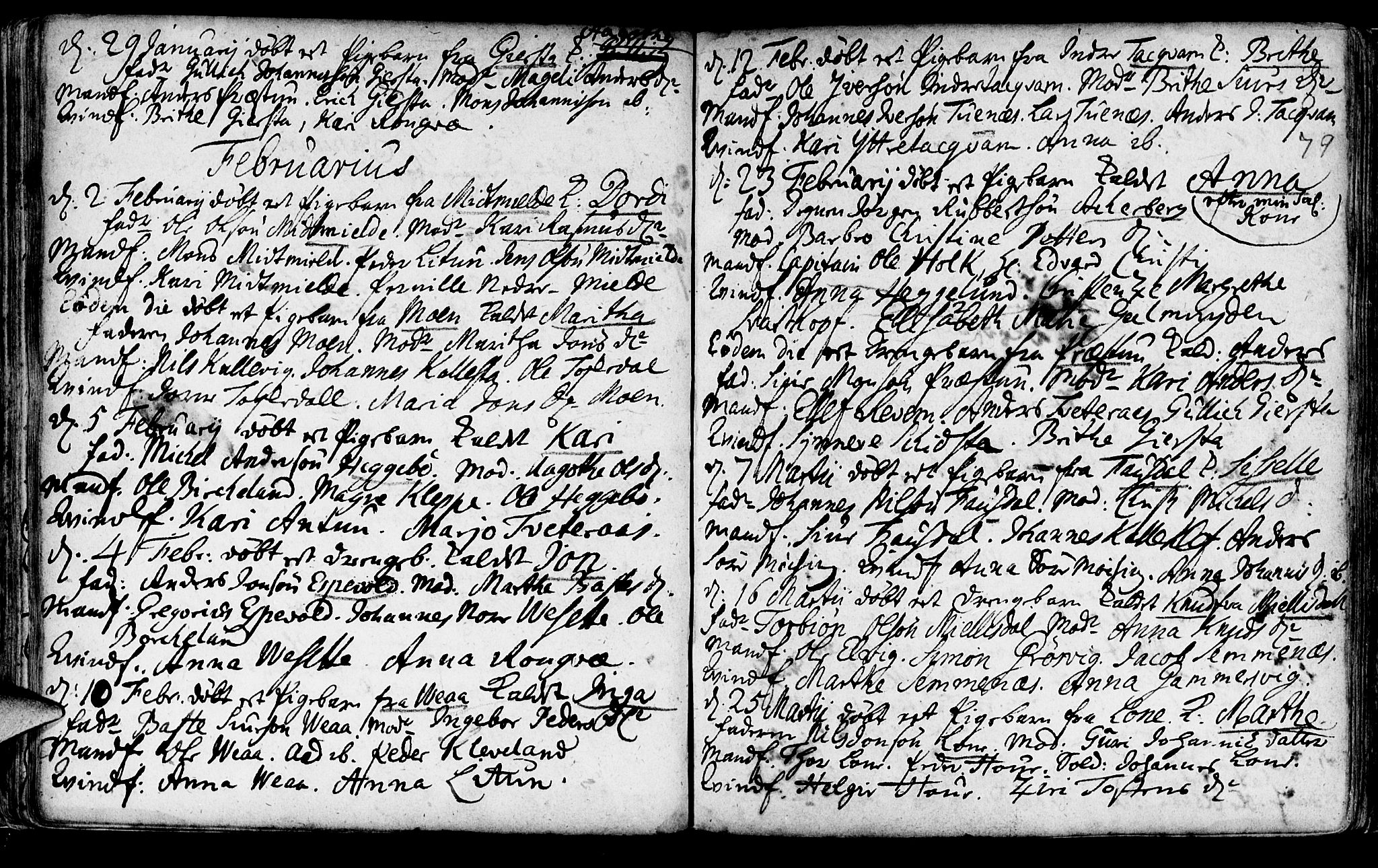 Haus sokneprestembete, SAB/A-75601/H/Haa: Parish register (official) no. A 5, 1733-1747, p. 79