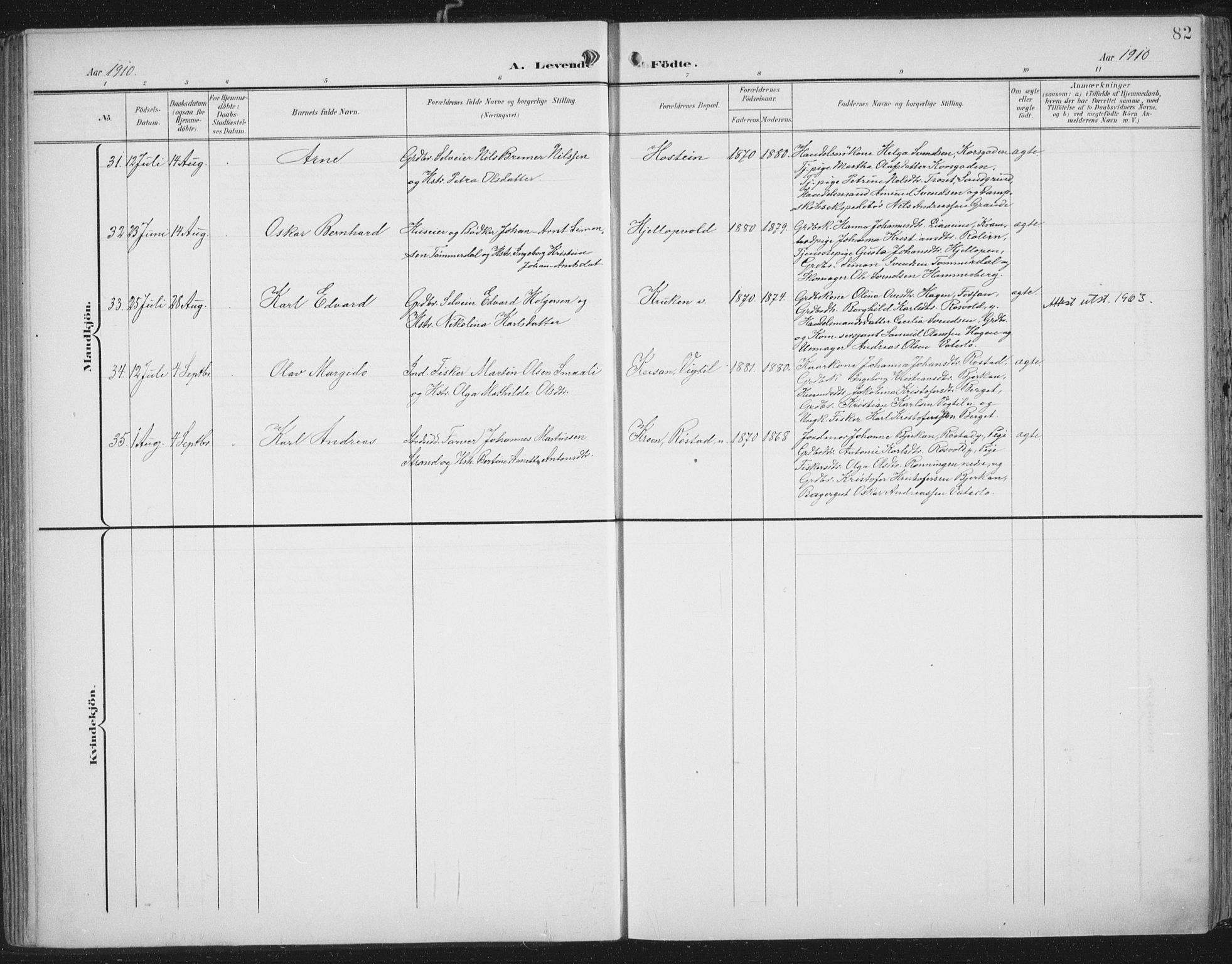 Ministerialprotokoller, klokkerbøker og fødselsregistre - Nord-Trøndelag, AV/SAT-A-1458/701/L0011: Parish register (official) no. 701A11, 1899-1915, p. 82