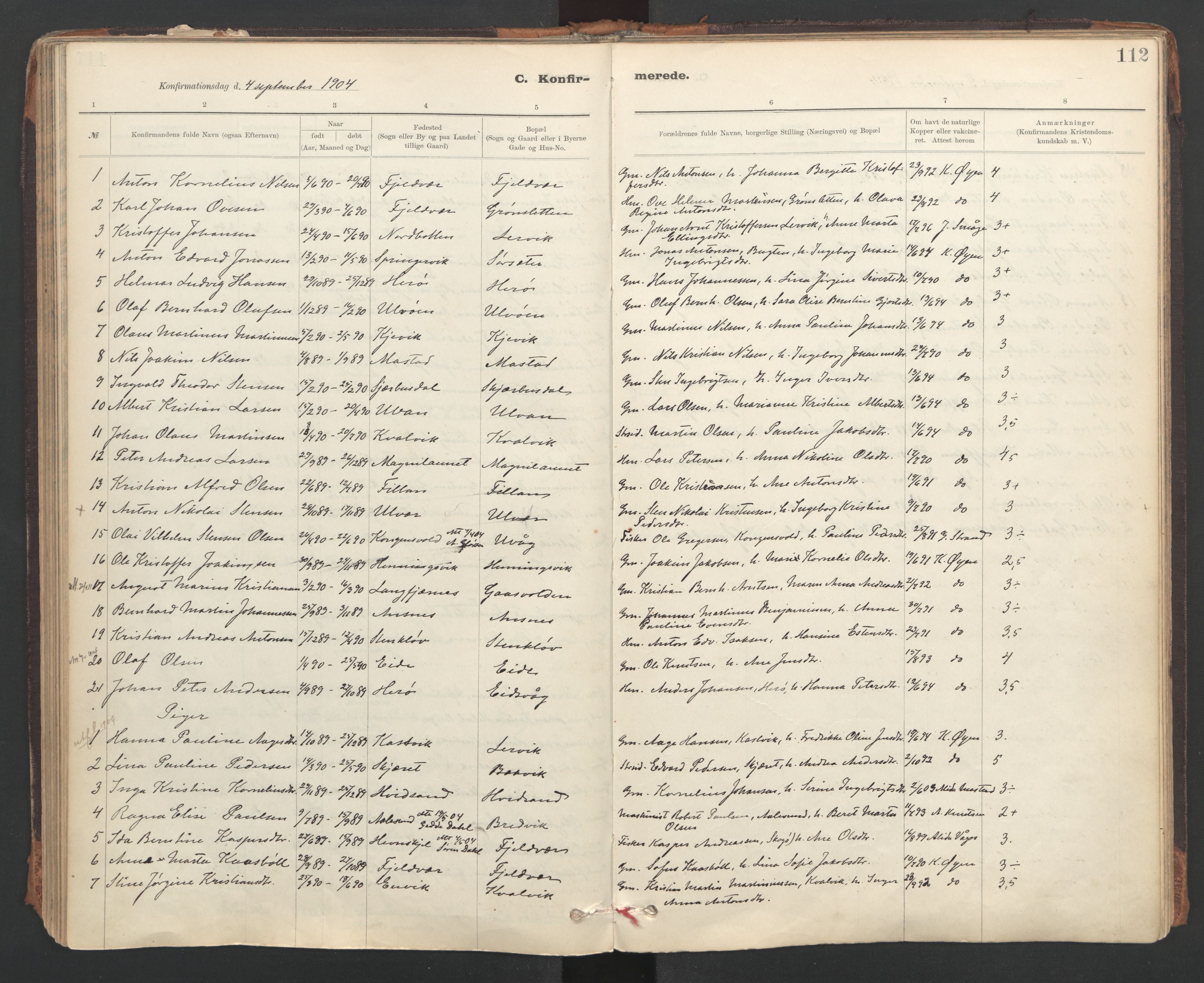 Ministerialprotokoller, klokkerbøker og fødselsregistre - Sør-Trøndelag, SAT/A-1456/637/L0559: Parish register (official) no. 637A02, 1899-1923, p. 112