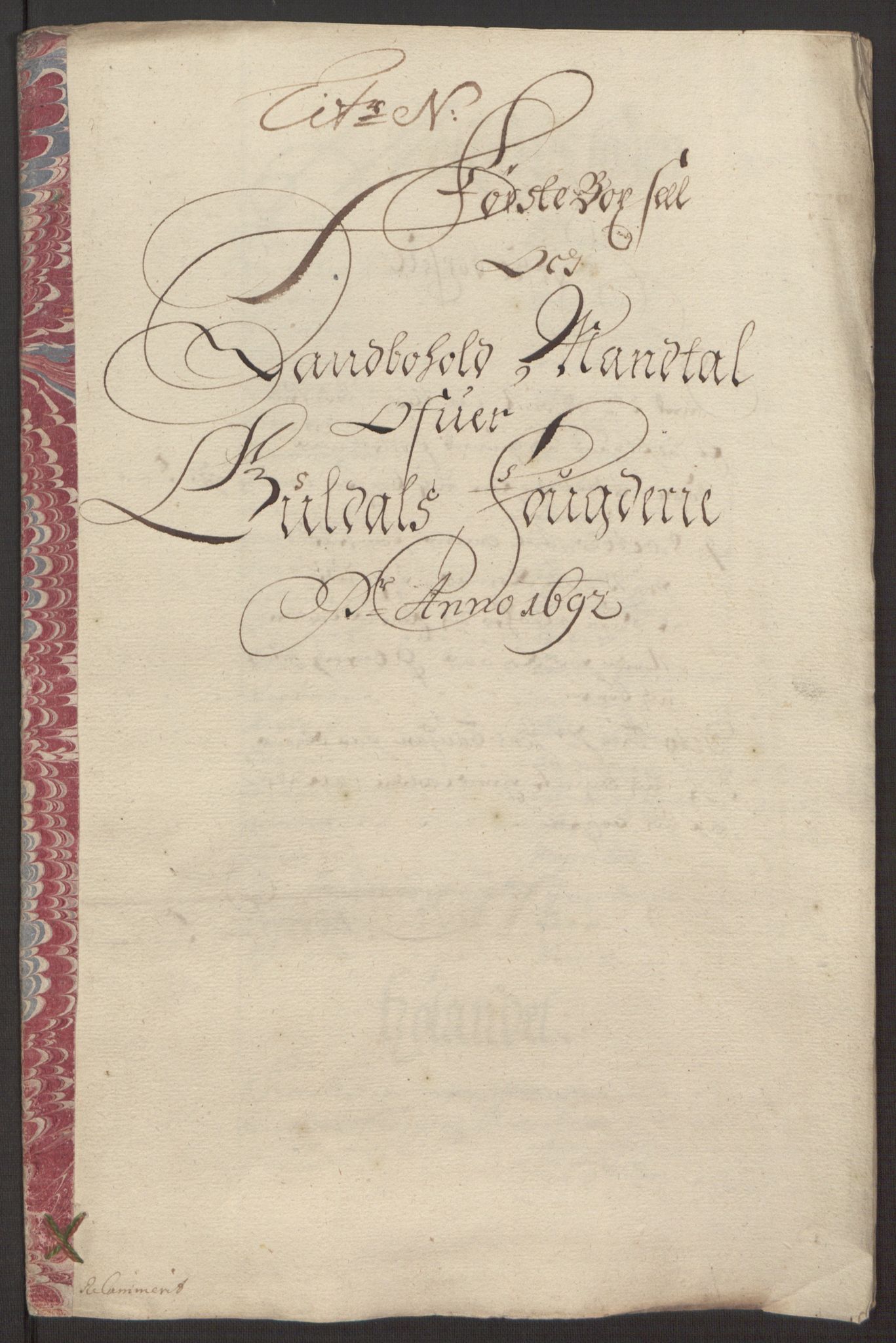 Rentekammeret inntil 1814, Reviderte regnskaper, Fogderegnskap, AV/RA-EA-4092/R59/L3942: Fogderegnskap Gauldal, 1692, p. 177