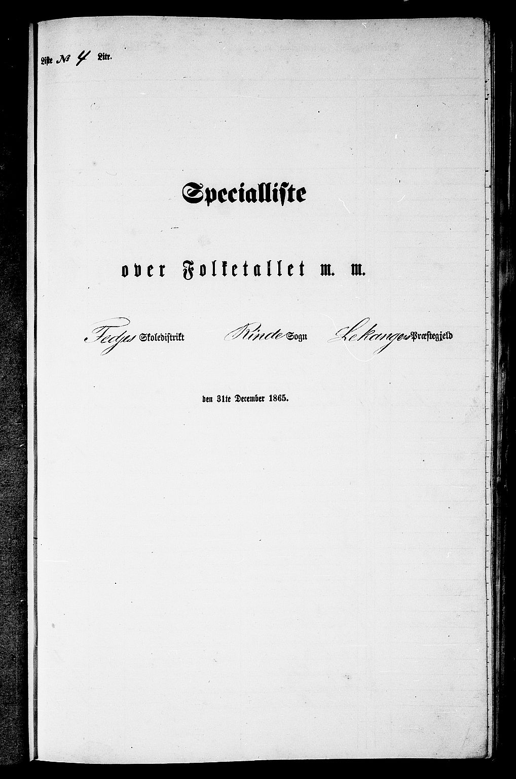 RA, 1865 census for Leikanger, 1865, p. 54