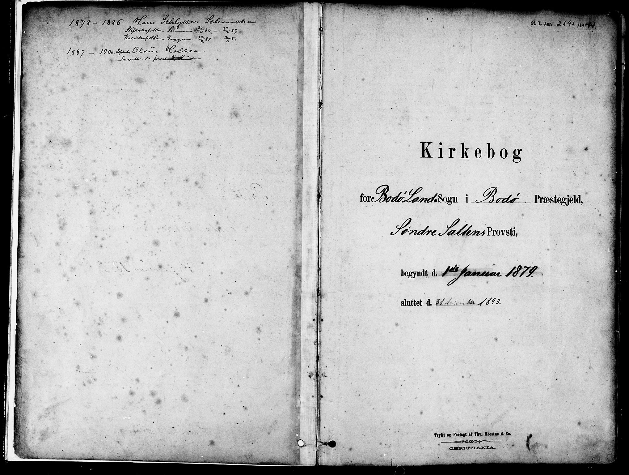 Ministerialprotokoller, klokkerbøker og fødselsregistre - Nordland, SAT/A-1459/802/L0054: Parish register (official) no. 802A01, 1879-1893