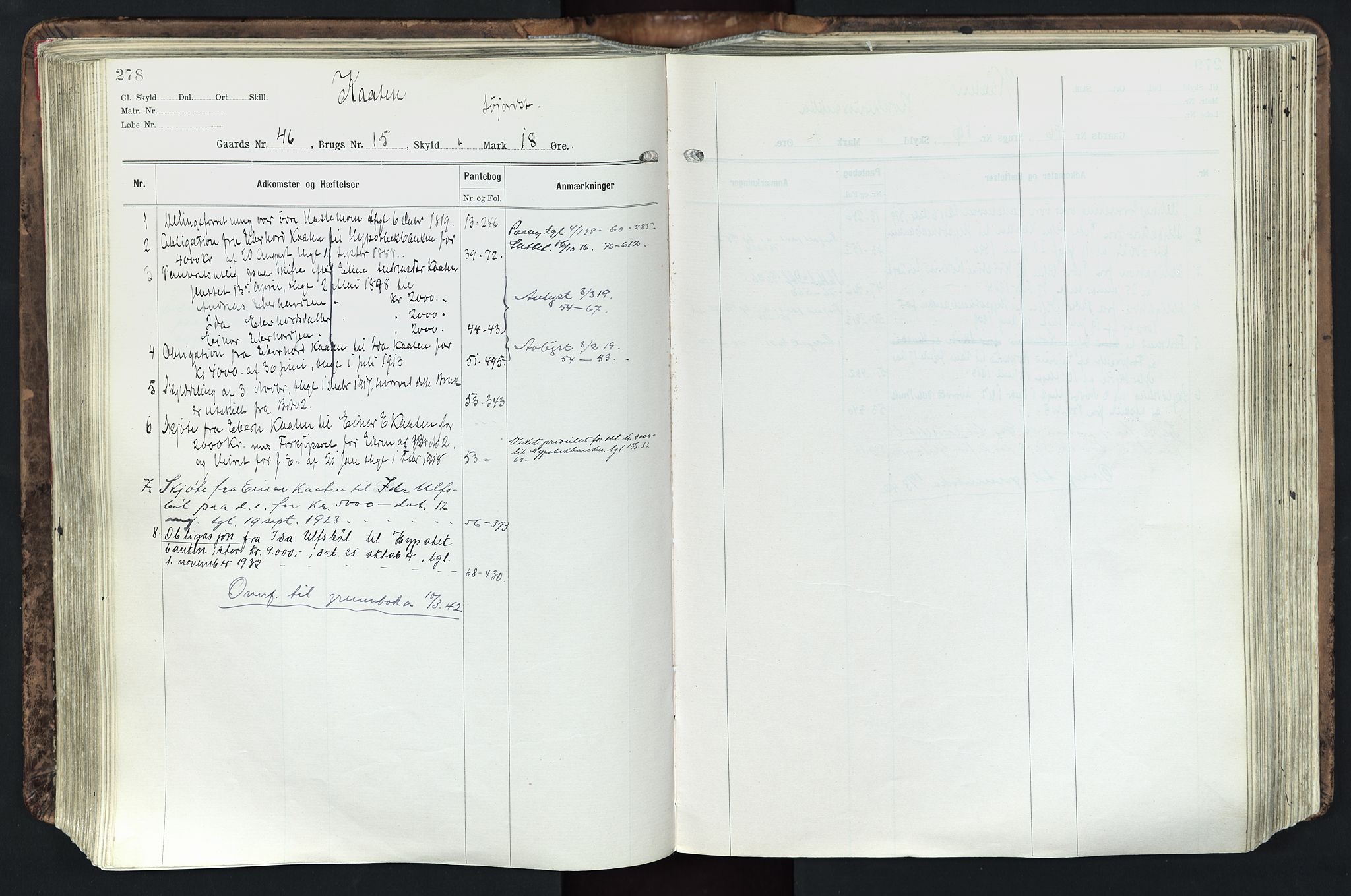 Solør tingrett, AV/SAH-TING-008/H/Ha/Hak/L0003: Mortgage register no. III, 1900-1935, p. 278