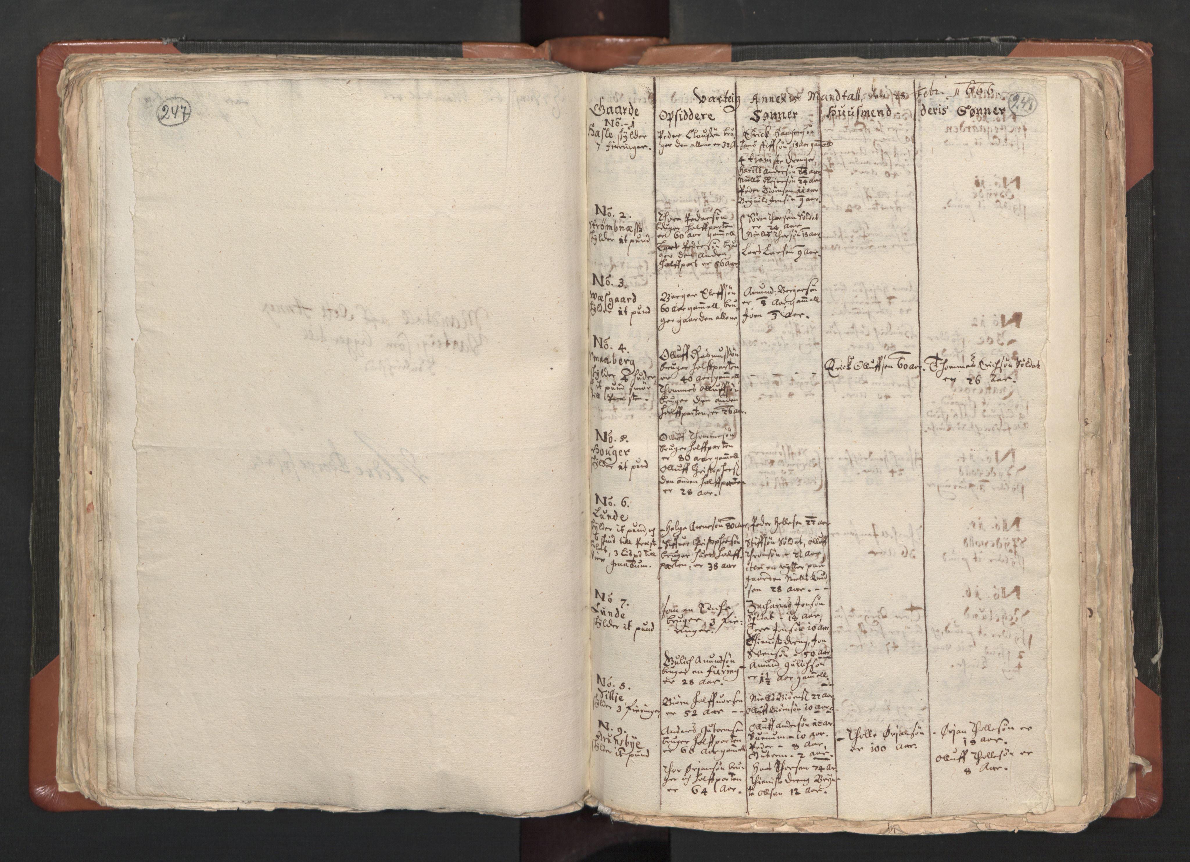 RA, Vicar's Census 1664-1666, no. 1: Nedre Borgesyssel deanery, 1664-1666, p. 247-248