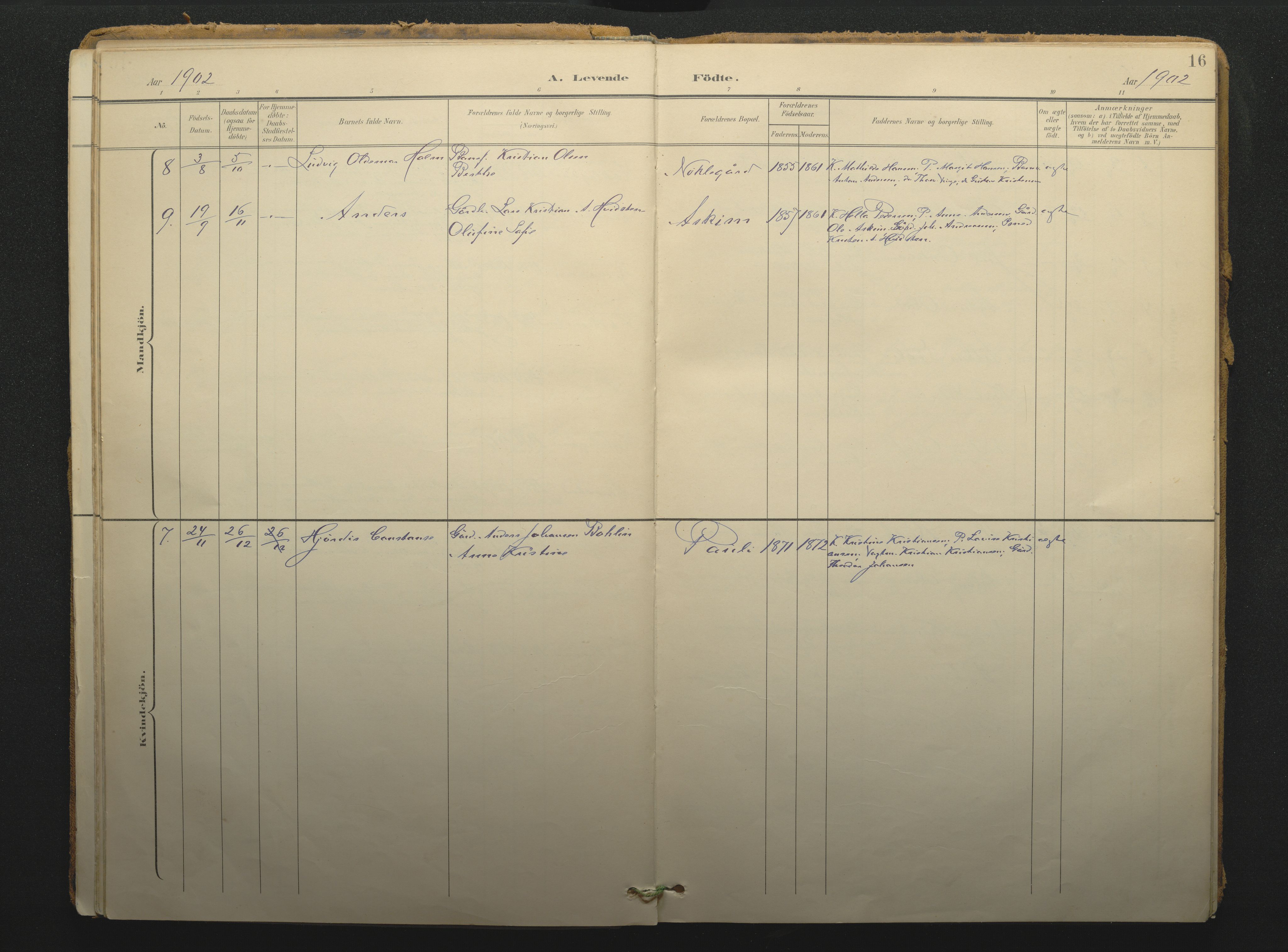 Borre kirkebøker, AV/SAKO-A-338/F/Fc/L0003: Parish register (official) no. III 3, 1896-1919, p. 16