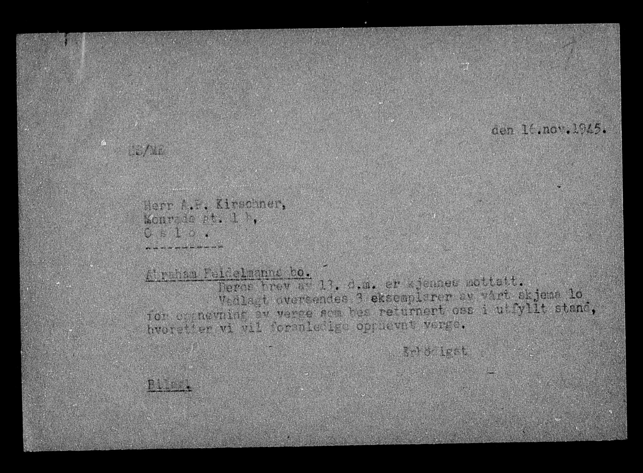 Justisdepartementet, Tilbakeføringskontoret for inndratte formuer, AV/RA-S-1564/H/Hc/Hcb/L0912: --, 1945-1947, p. 13