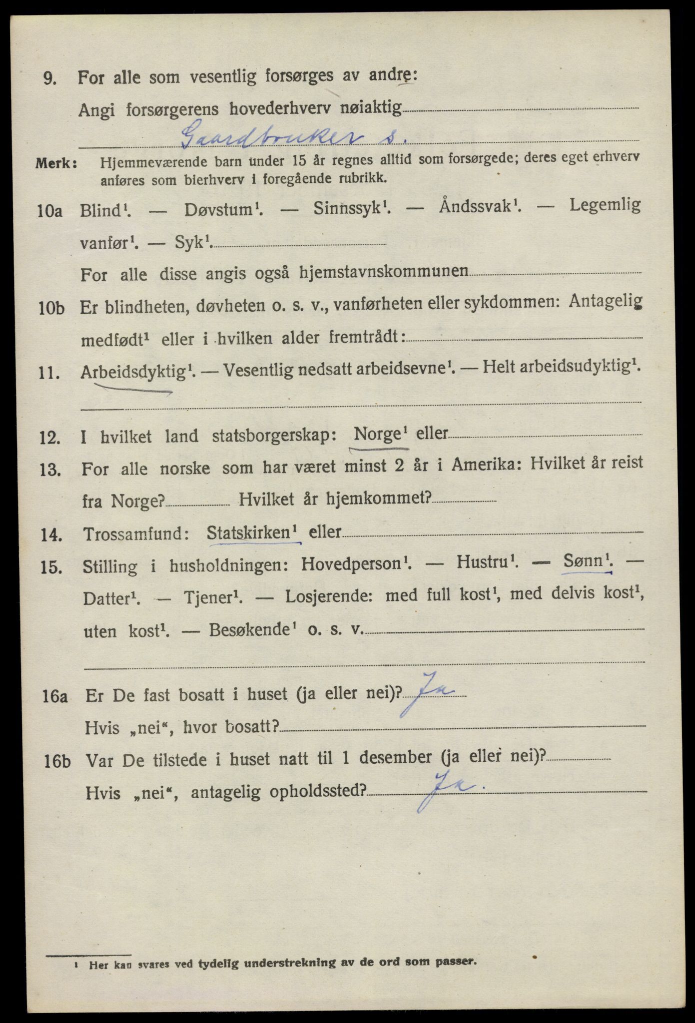 SAO, 1920 census for Kråkstad, 1920, p. 9594