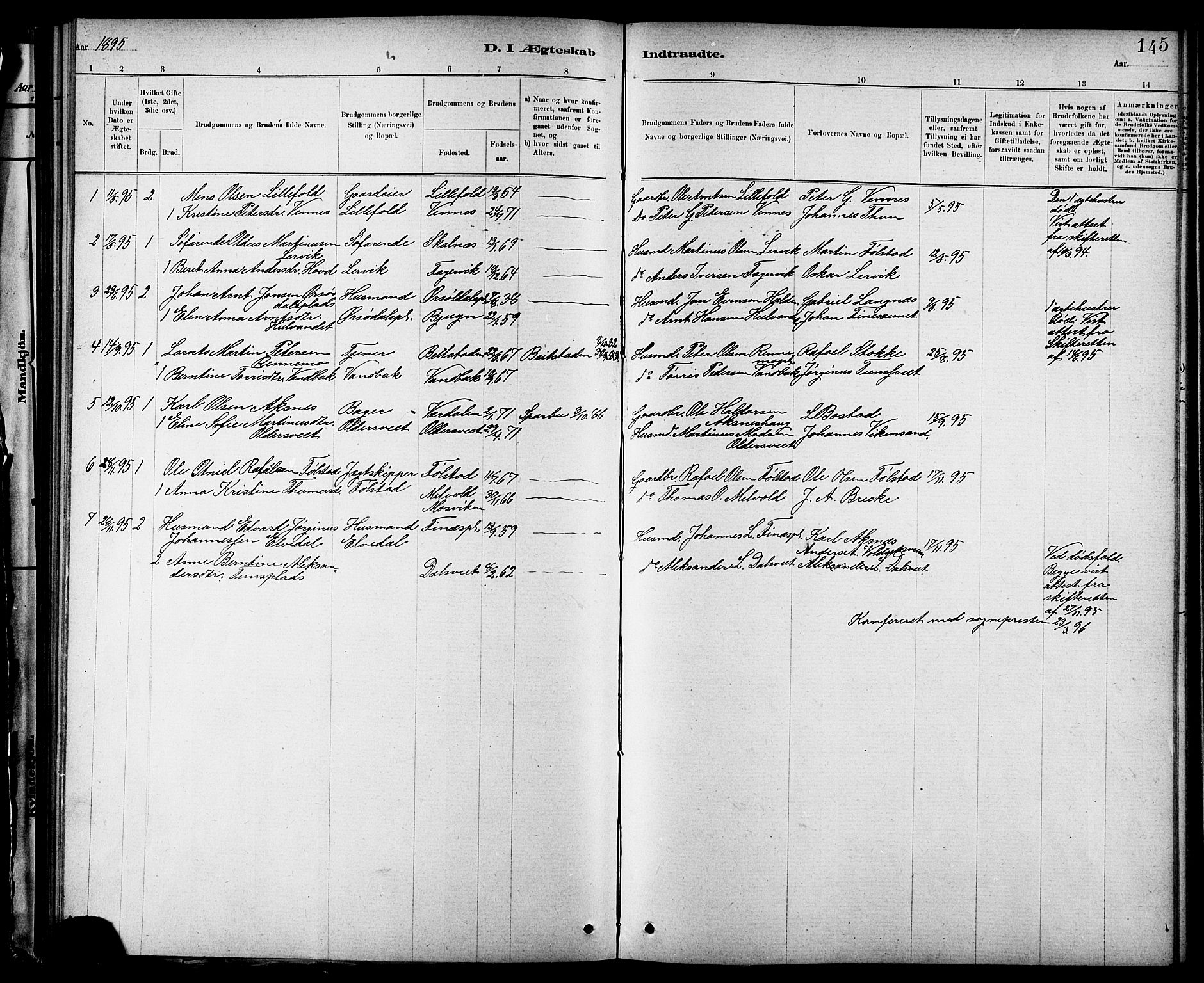 Ministerialprotokoller, klokkerbøker og fødselsregistre - Nord-Trøndelag, AV/SAT-A-1458/744/L0423: Parish register (copy) no. 744C02, 1886-1905, p. 145