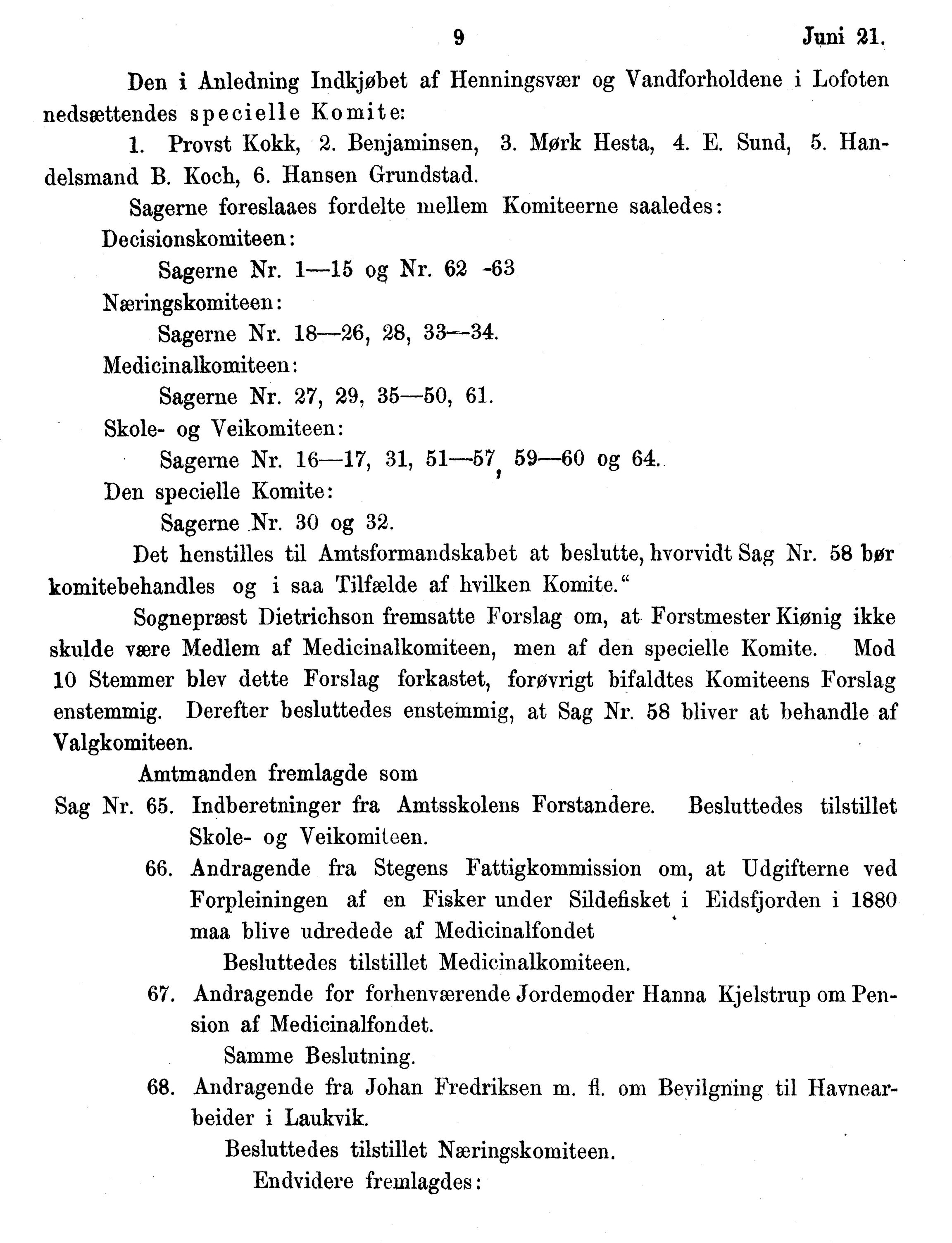 Nordland Fylkeskommune. Fylkestinget, AIN/NFK-17/176/A/Ac/L0014: Fylkestingsforhandlinger 1881-1885, 1881-1885