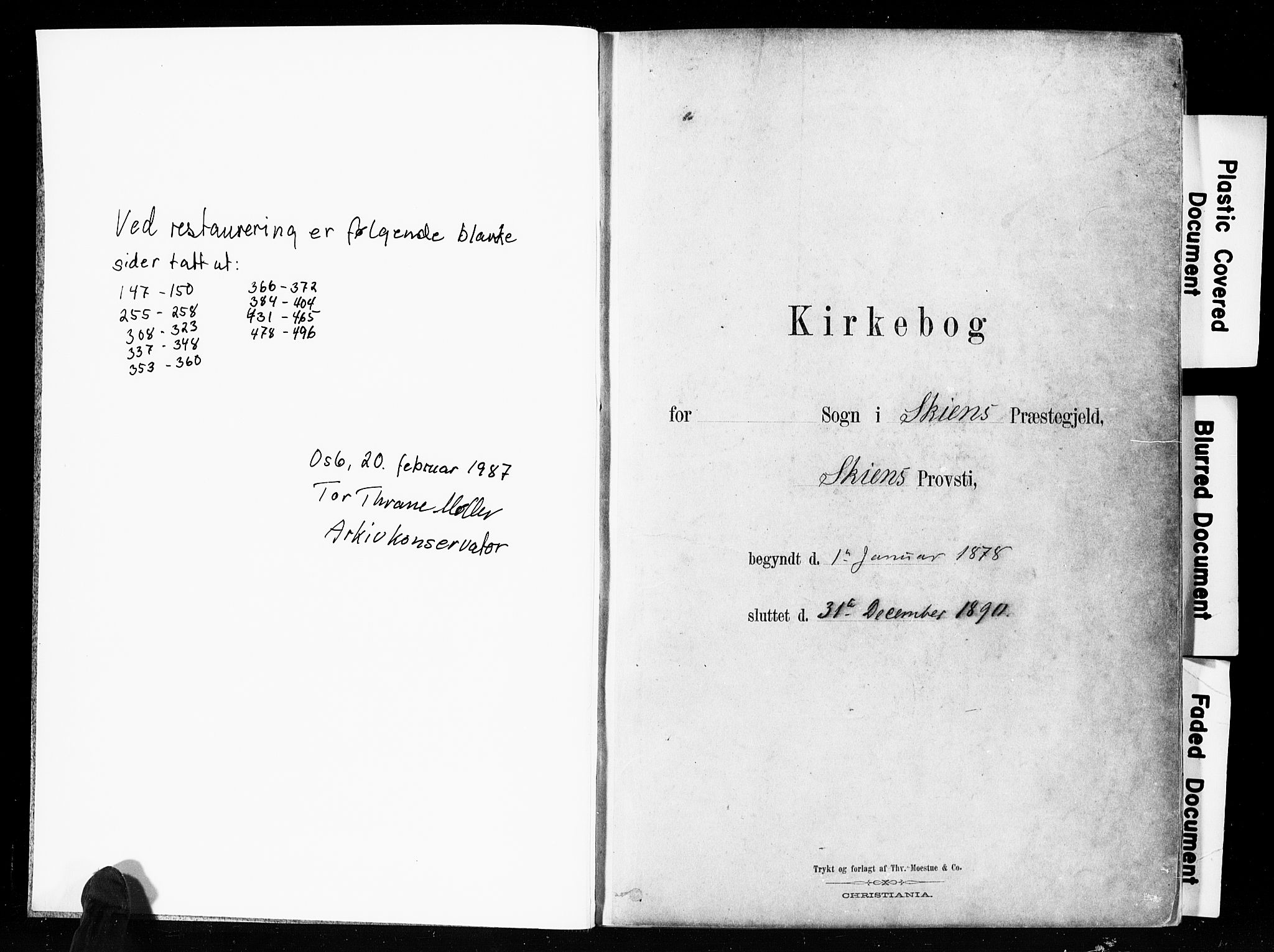 Skien kirkebøker, SAKO/A-302/F/Fa/L0009: Parish register (official) no. 9, 1878-1890