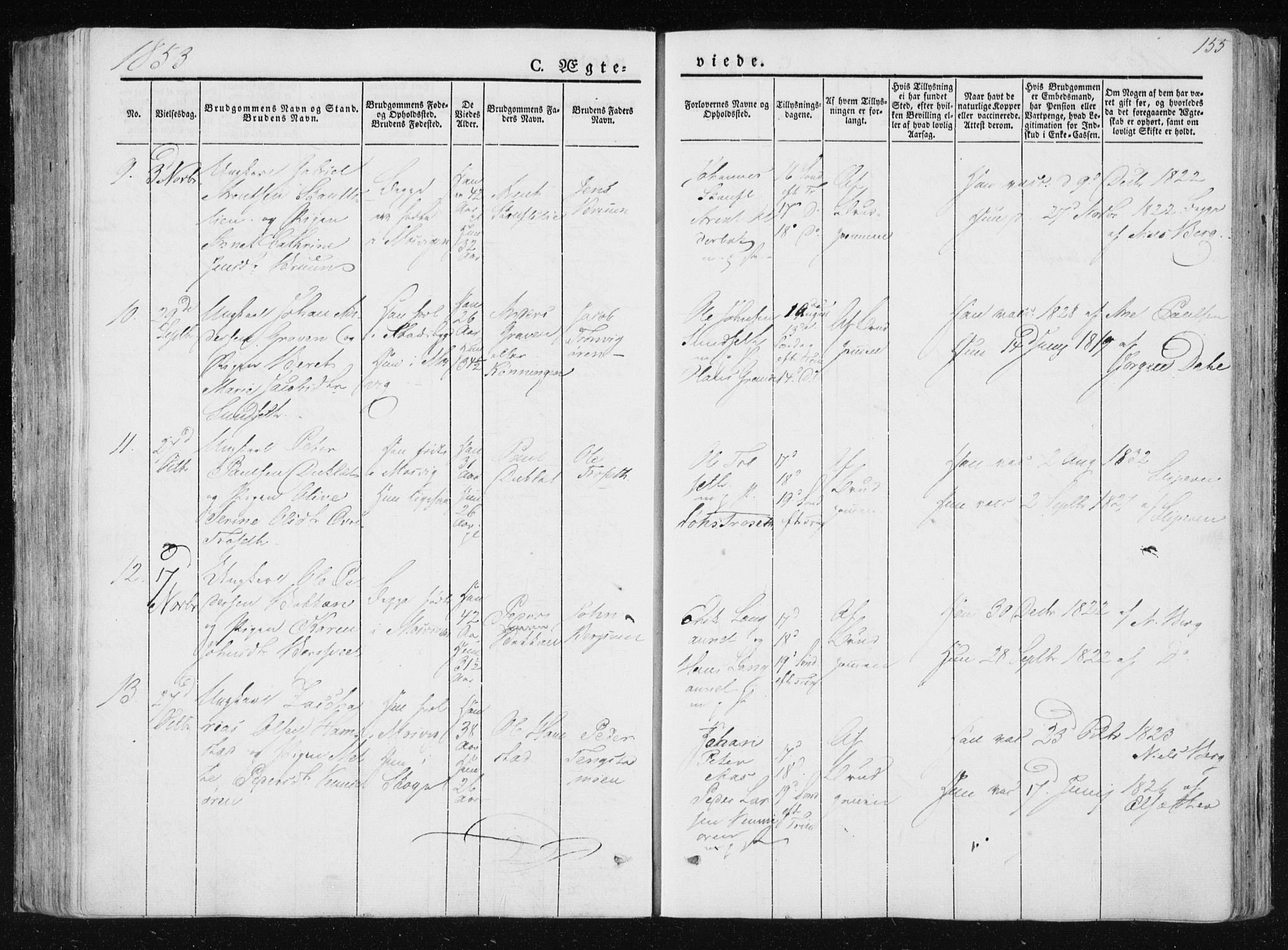 Ministerialprotokoller, klokkerbøker og fødselsregistre - Nord-Trøndelag, SAT/A-1458/733/L0323: Parish register (official) no. 733A02, 1843-1870, p. 155