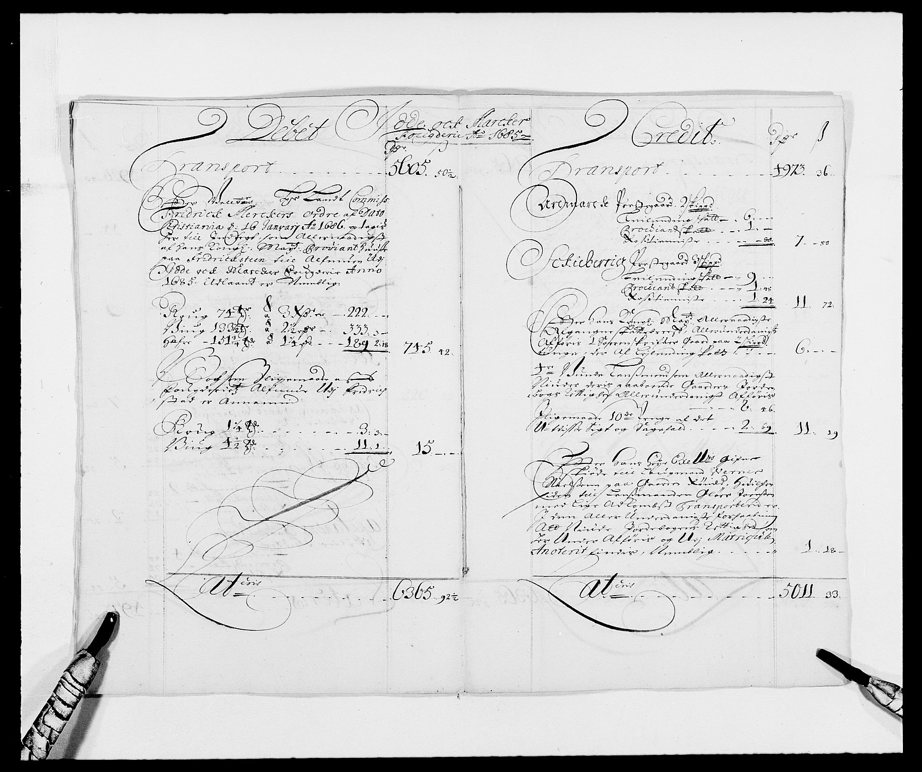 Rentekammeret inntil 1814, Reviderte regnskaper, Fogderegnskap, AV/RA-EA-4092/R01/L0006: Fogderegnskap Idd og Marker, 1685-1686, p. 7