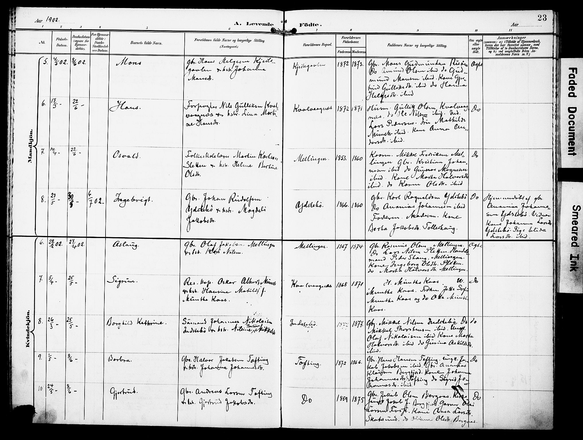 Lindås Sokneprestembete, AV/SAB-A-76701/H/Haa/Haae/L0002: Parish register (official) no. E 2, 1897-1912, p. 23