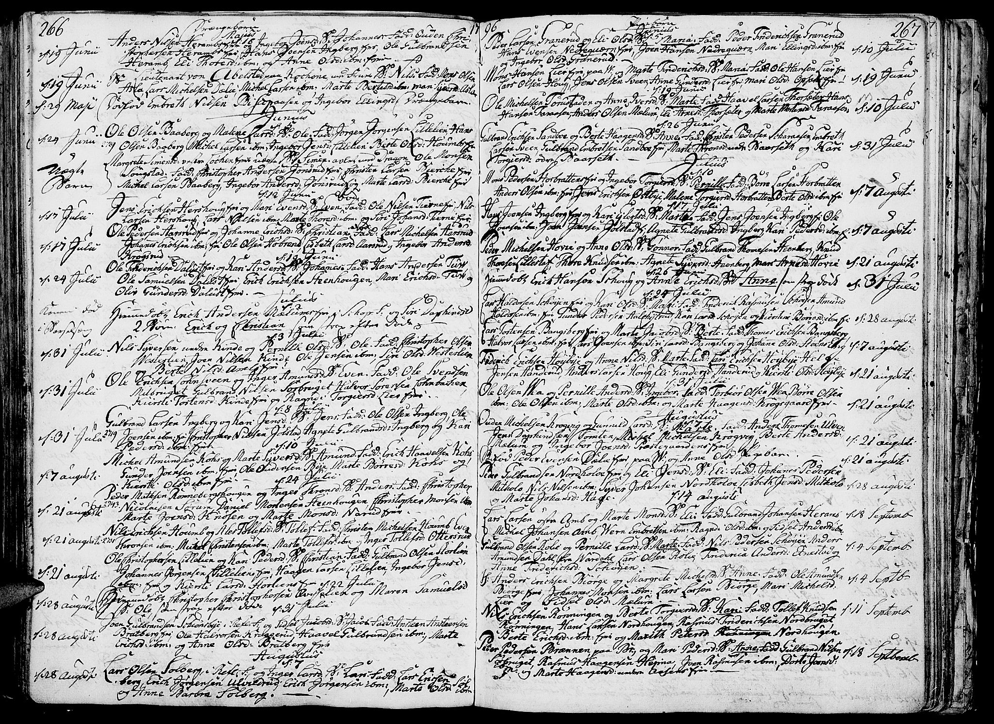 Ringsaker prestekontor, AV/SAH-PREST-014/K/Ka/L0003: Parish register (official) no. 3, 1775-1798, p. 266-267