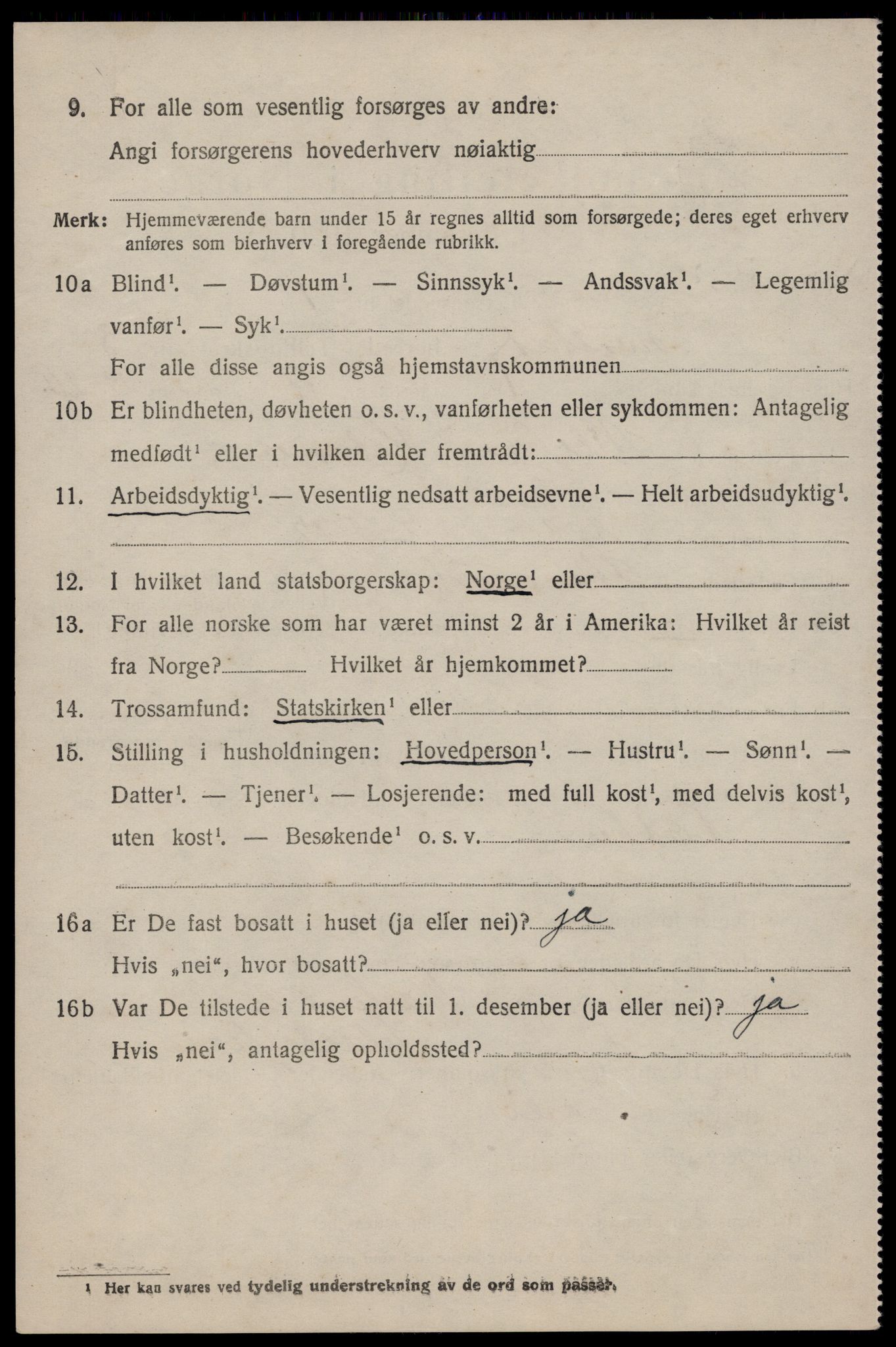 SAST, 1920 census for Torvastad, 1920, p. 2931