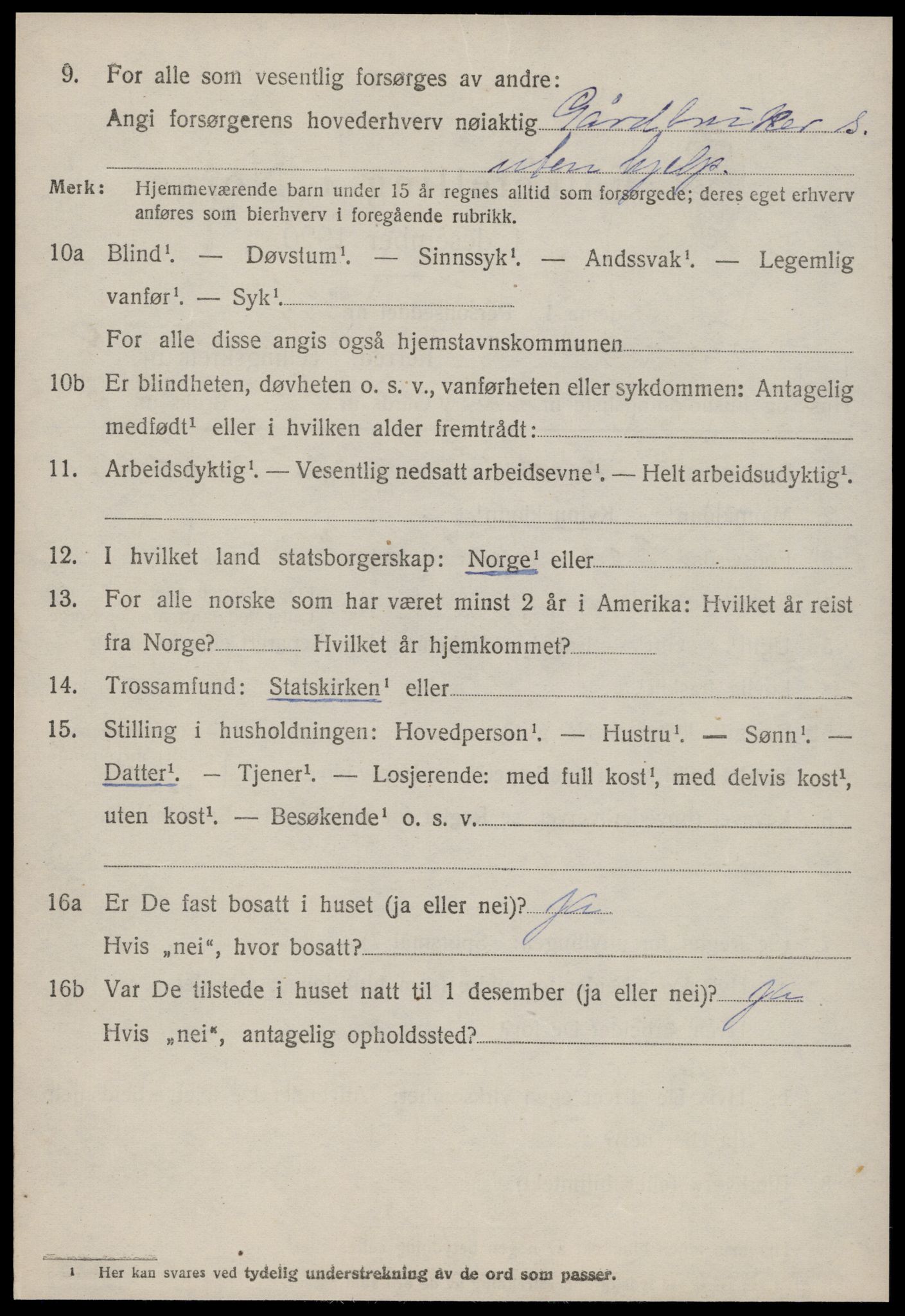 SAT, 1920 census for Bolsøy, 1920, p. 9864