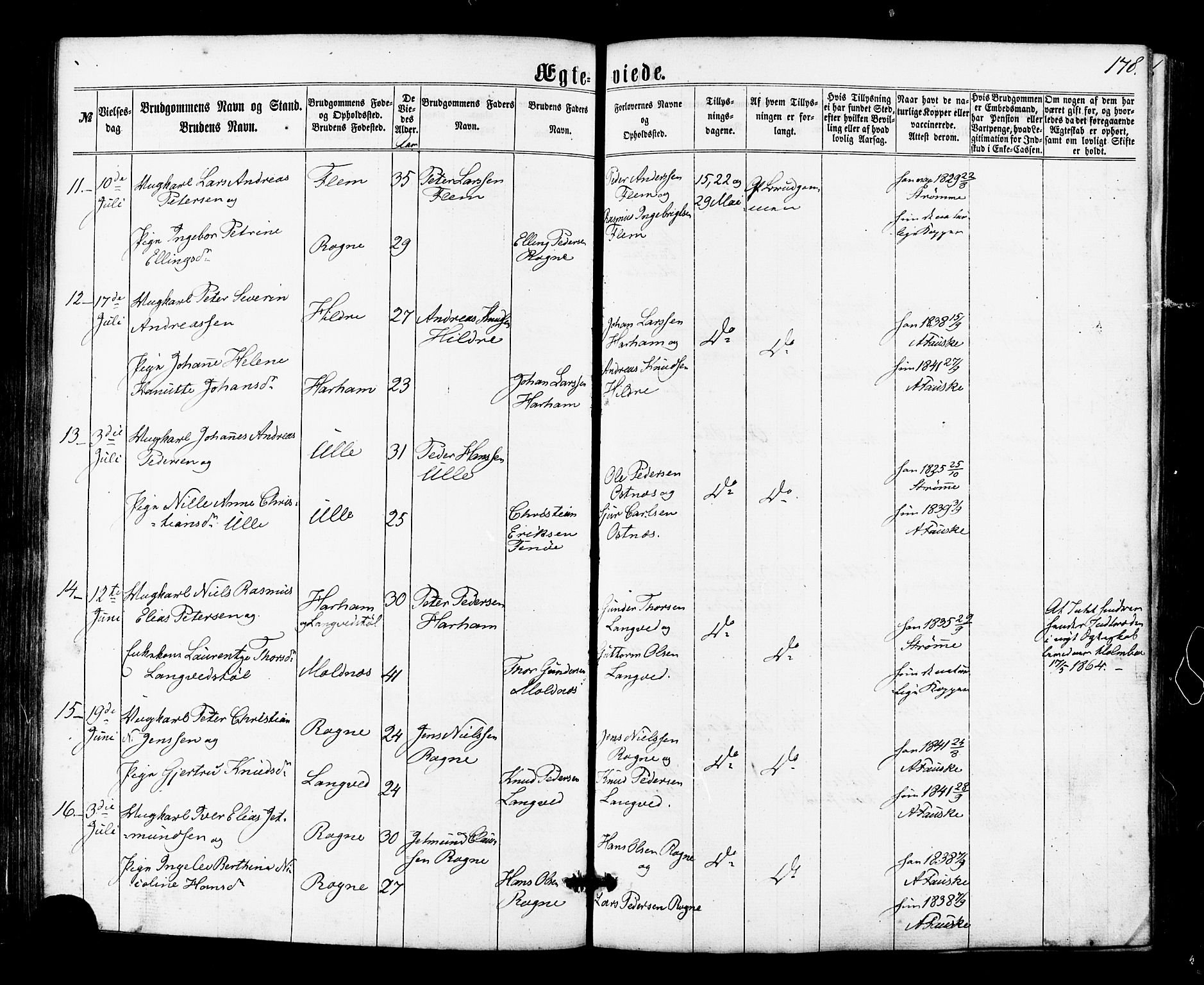 Ministerialprotokoller, klokkerbøker og fødselsregistre - Møre og Romsdal, AV/SAT-A-1454/536/L0498: Parish register (official) no. 536A07, 1862-1875, p. 178