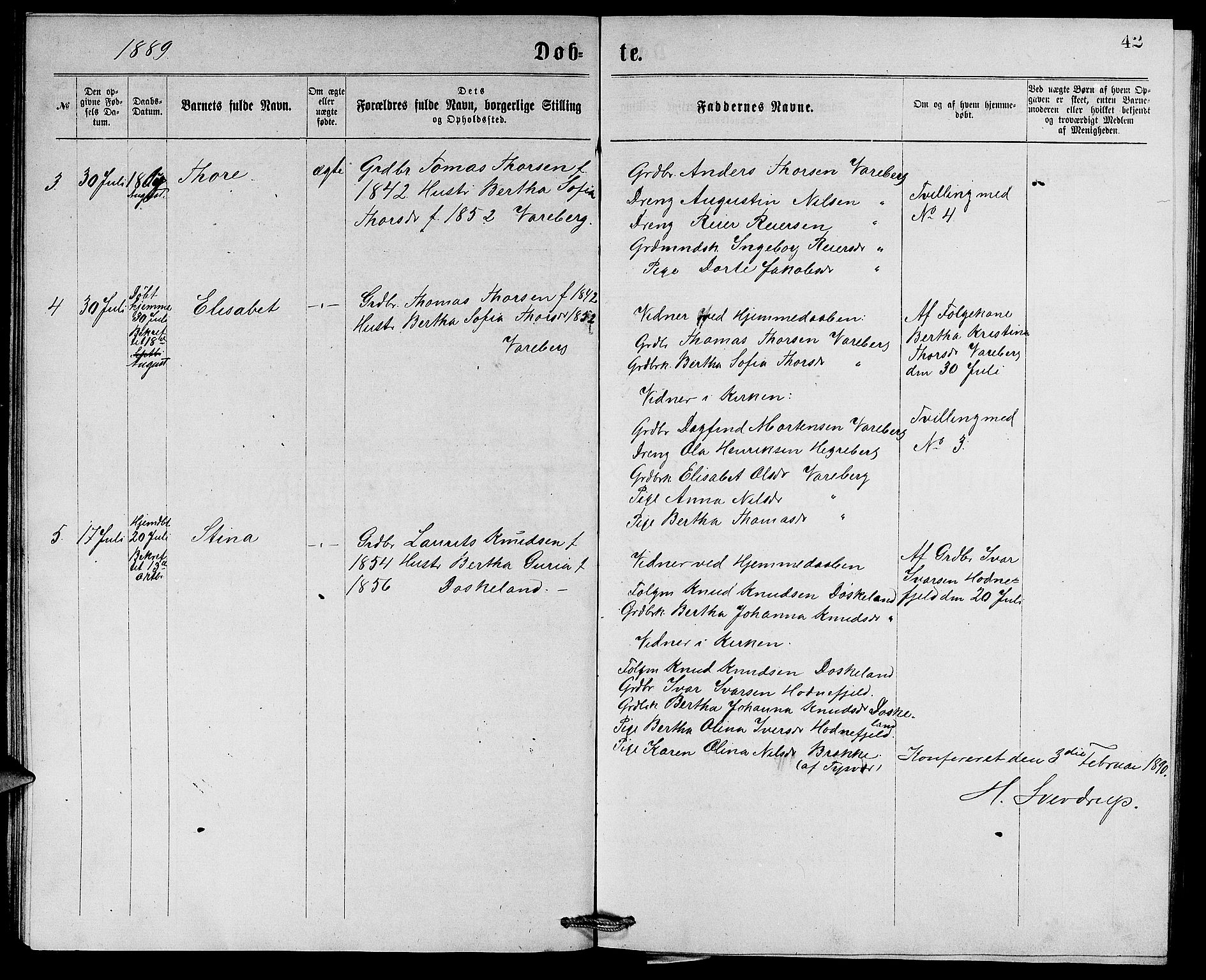 Rennesøy sokneprestkontor, AV/SAST-A -101827/H/Ha/Hab/L0005: Parish register (copy) no. B 5, 1871-1890, p. 42