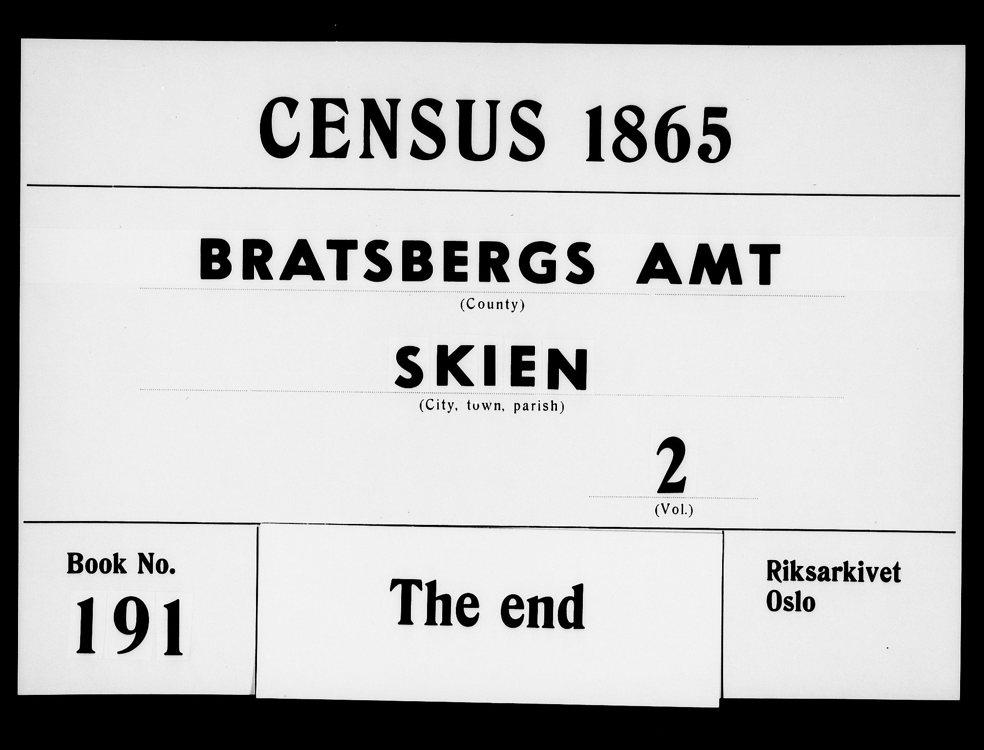 RA, 1865 census for Skien, 1865, p. 821