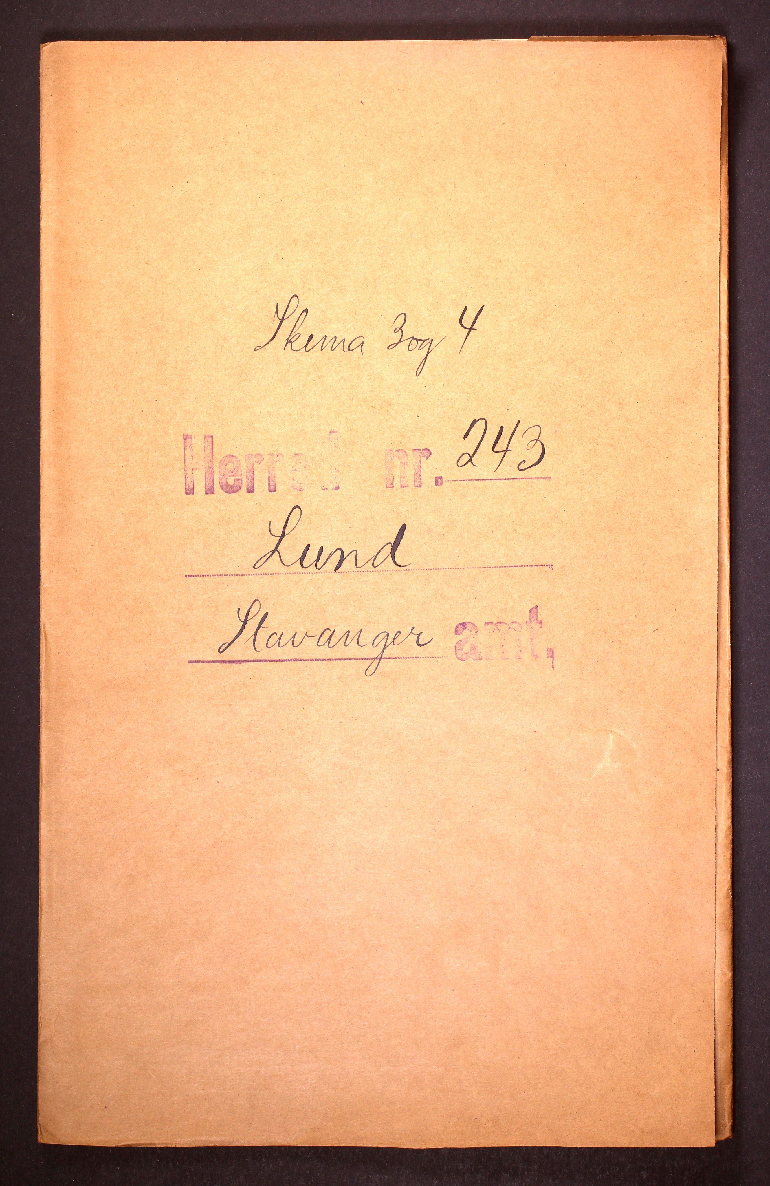 RA, 1910 census for Lund, 1910, p. 1