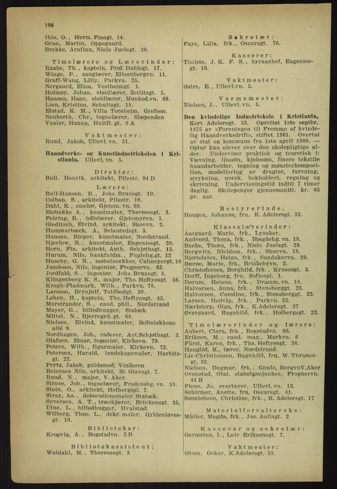Kristiania/Oslo adressebok, PUBL/-, 1918, p. 211