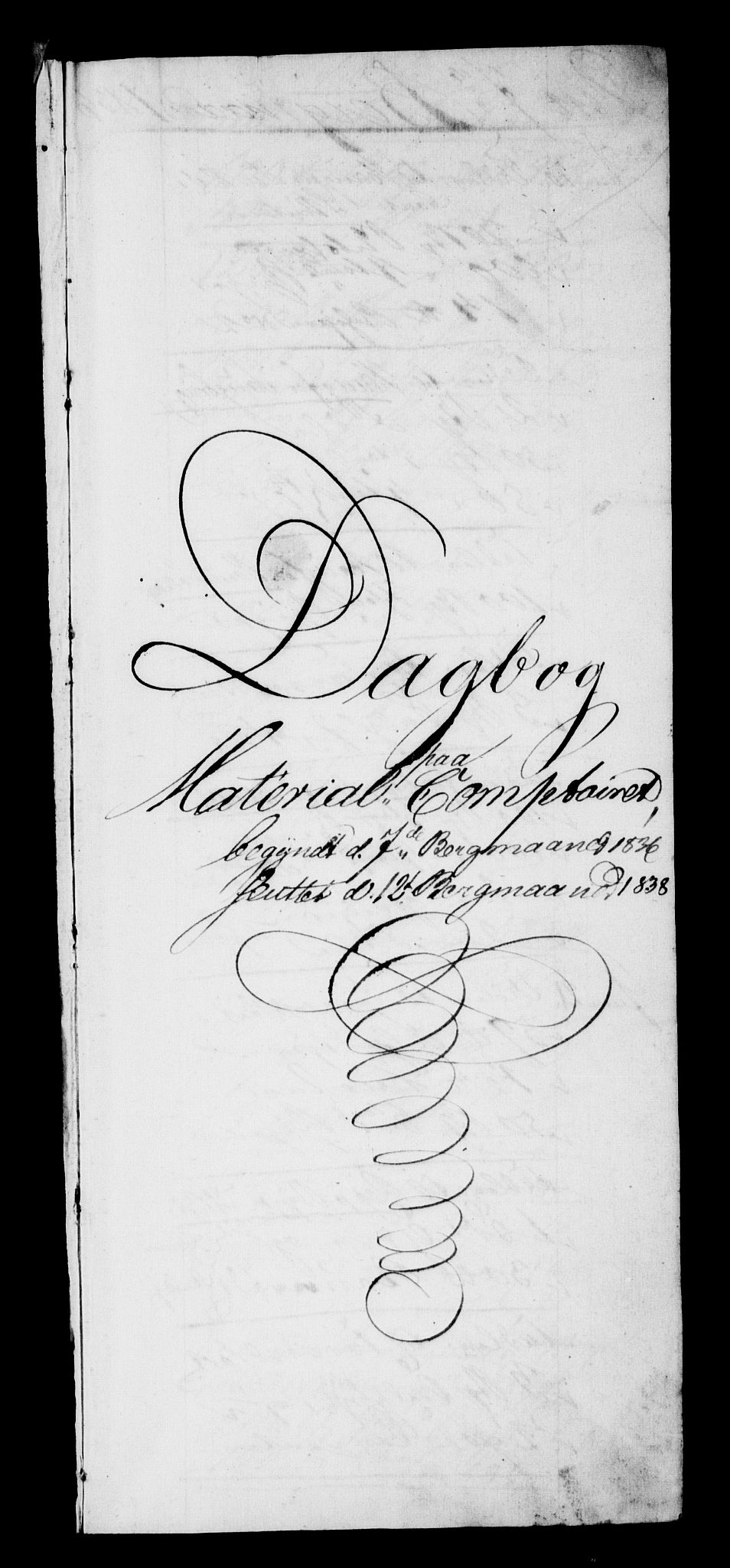 Modums Blaafarveværk, RA/PA-0157/G/Gd/Gdb/L0201: Annotations Bog, Dagbok over inn- og utgående materiale, 1836-1839, p. 2