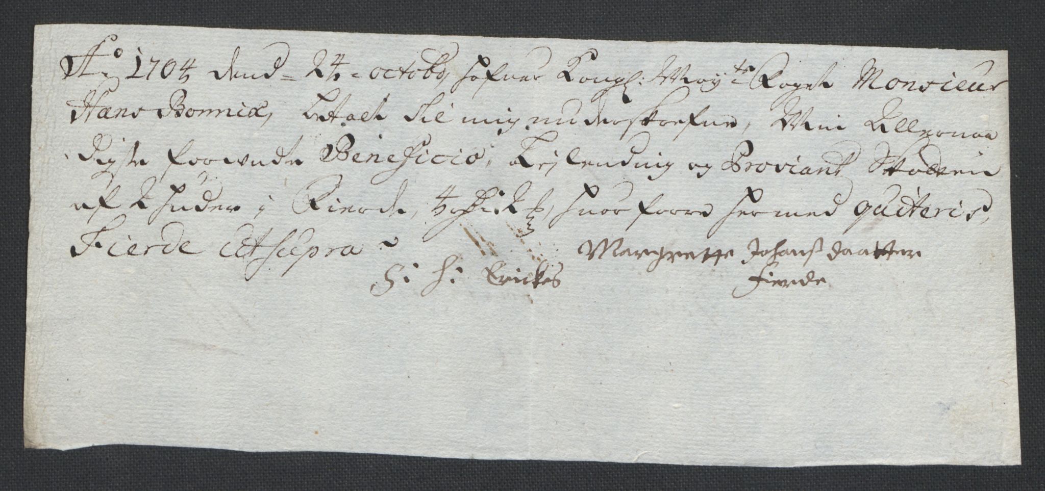 Rentekammeret inntil 1814, Reviderte regnskaper, Fogderegnskap, AV/RA-EA-4092/R39/L2317: Fogderegnskap Nedenes, 1704-1705, p. 67