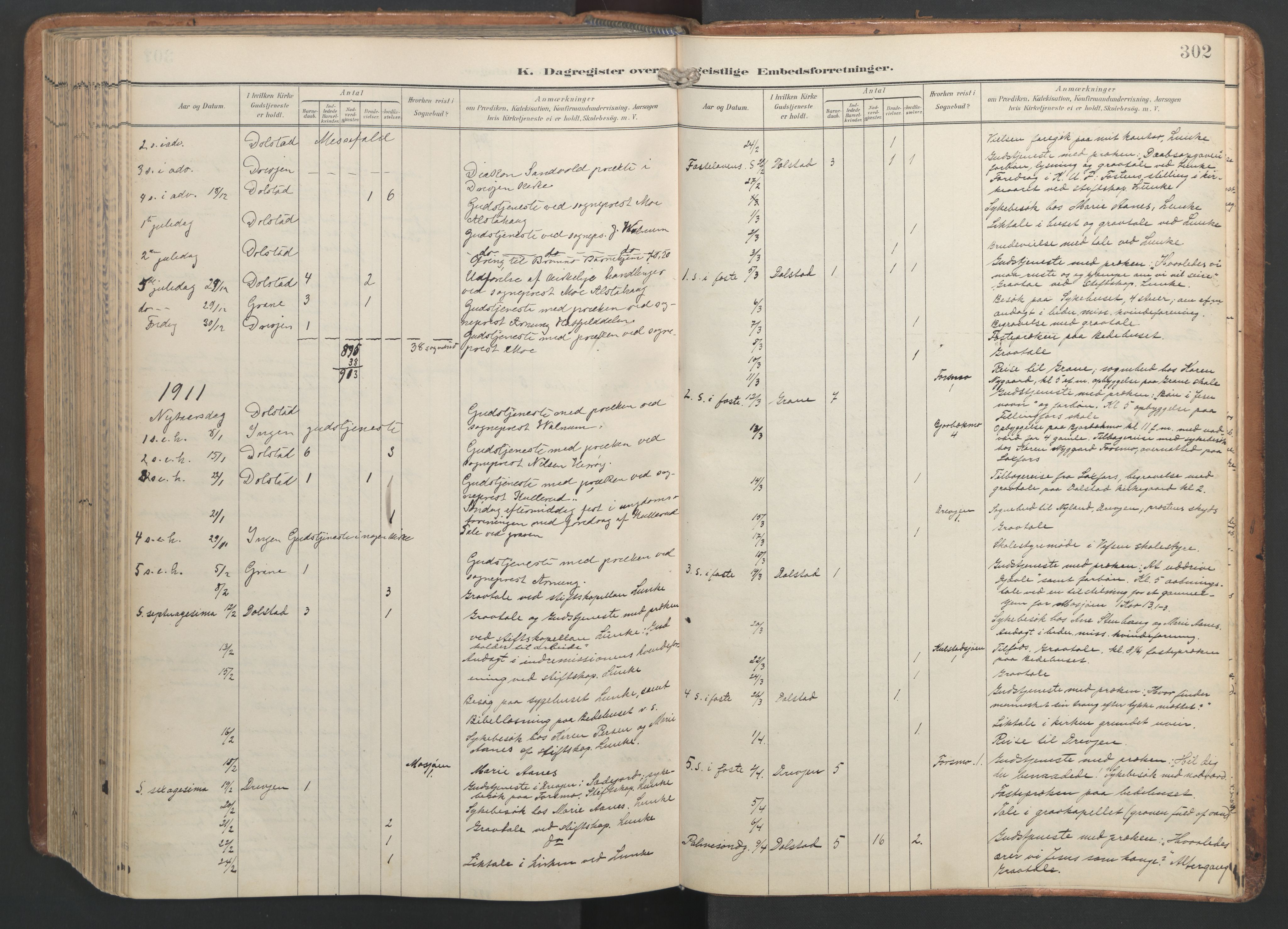 Ministerialprotokoller, klokkerbøker og fødselsregistre - Nordland, AV/SAT-A-1459/820/L0298: Parish register (official) no. 820A19, 1897-1915, p. 302