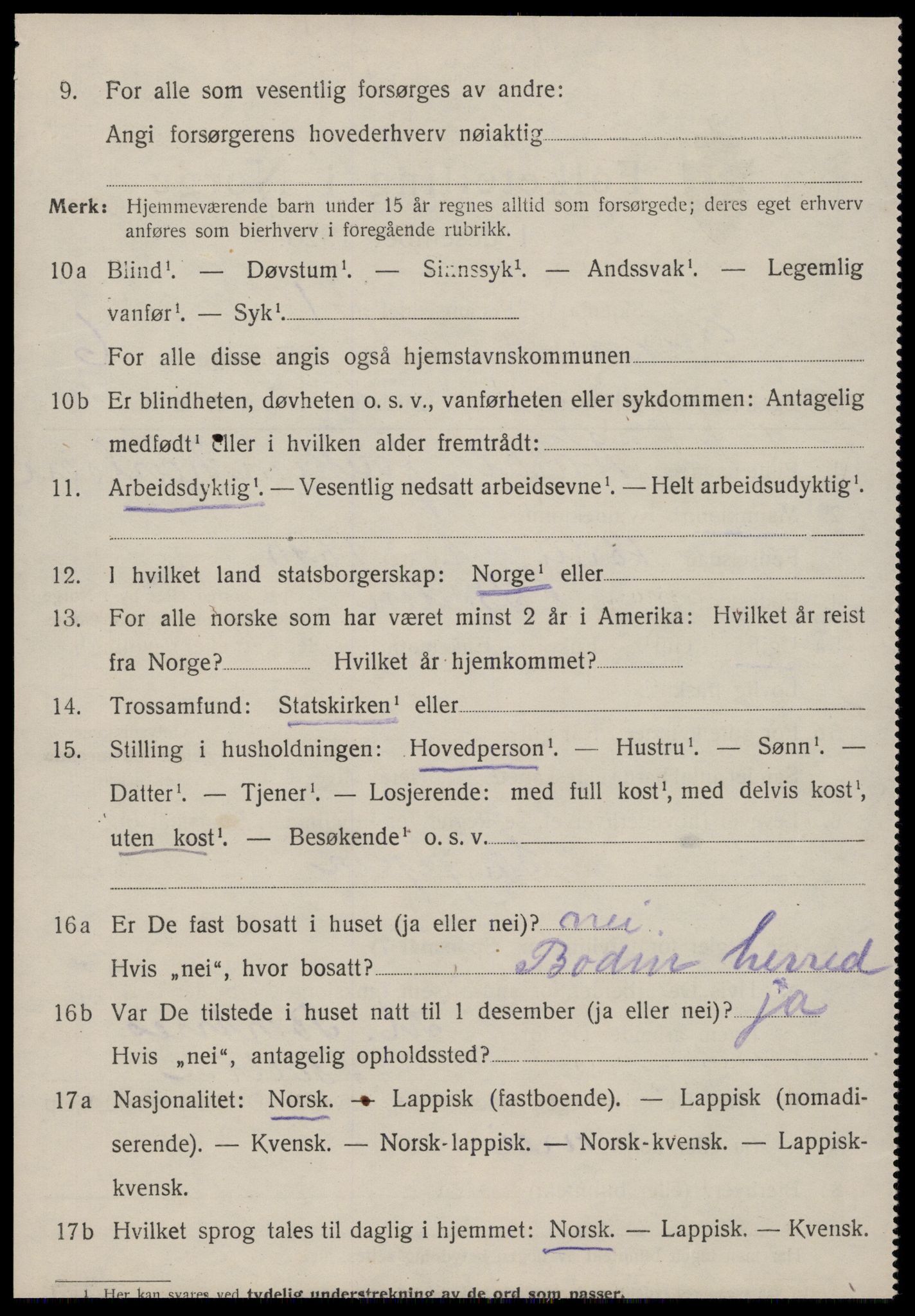 SAT, 1920 census for Stoksund, 1920, p. 3427