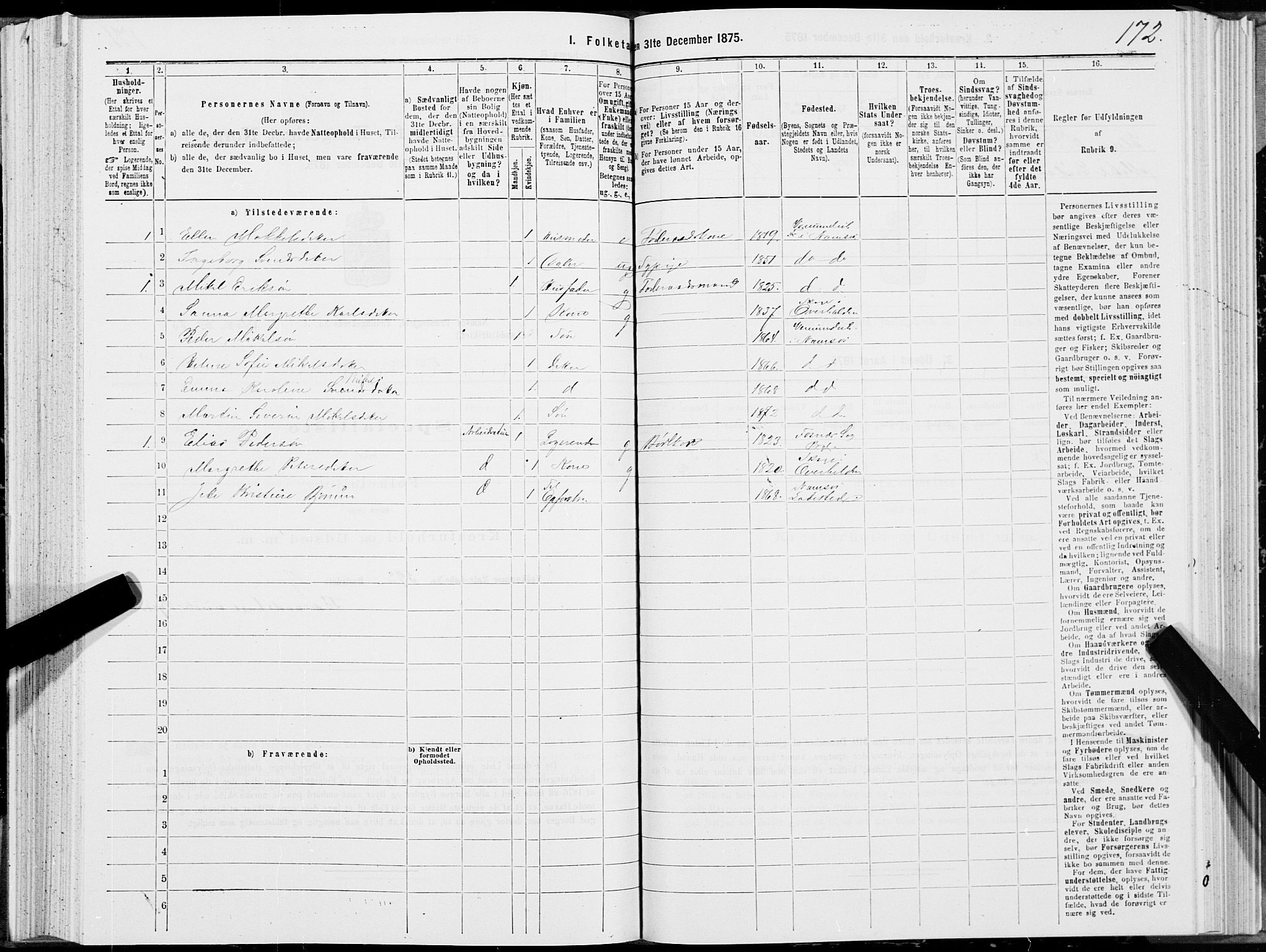 SAT, 1875 census for 1745L Namsos/Vemundvik og Sævik, 1875, p. 2172