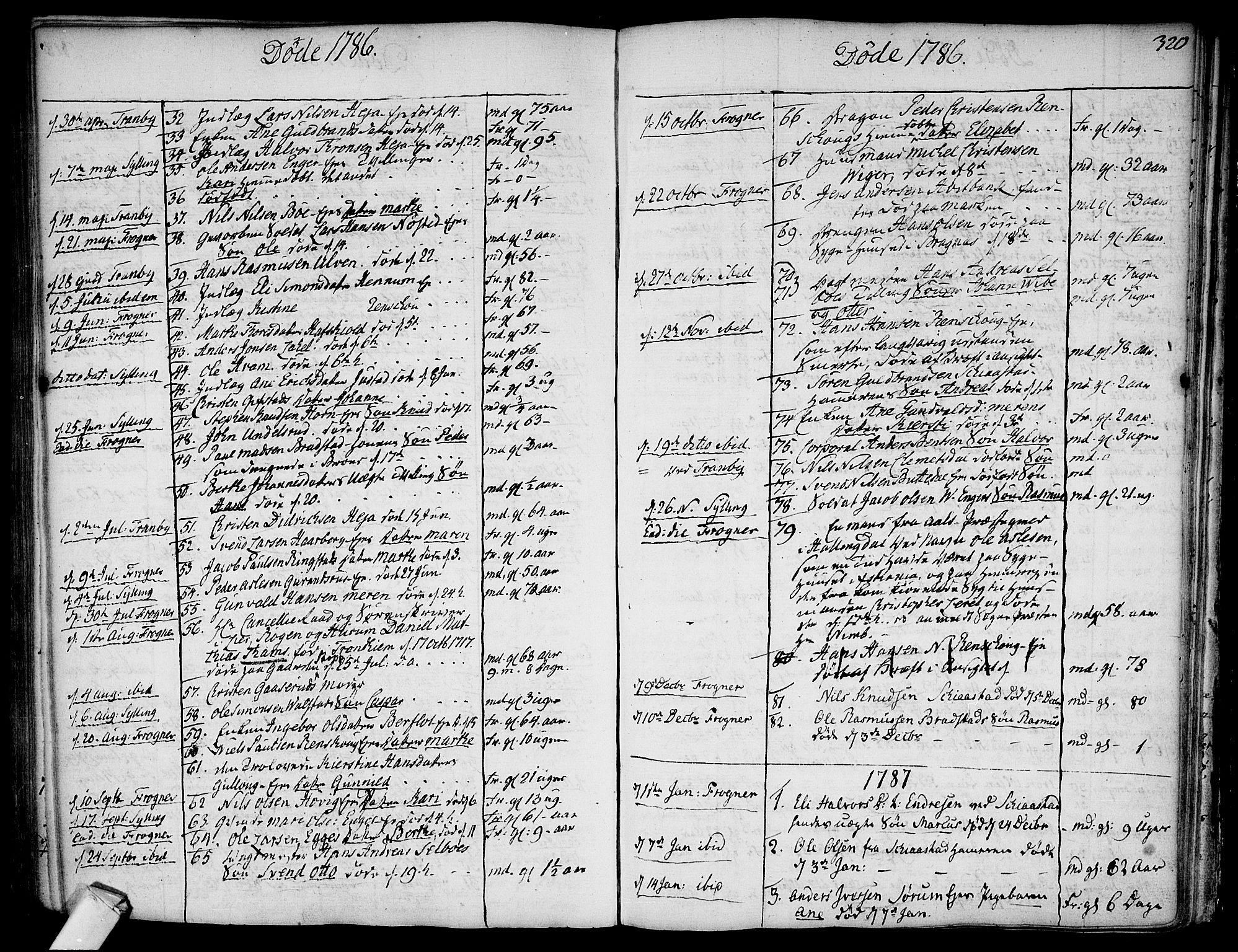 Lier kirkebøker, SAKO/A-230/F/Fa/L0006: Parish register (official) no. I 6, 1777-1794, p. 319-320