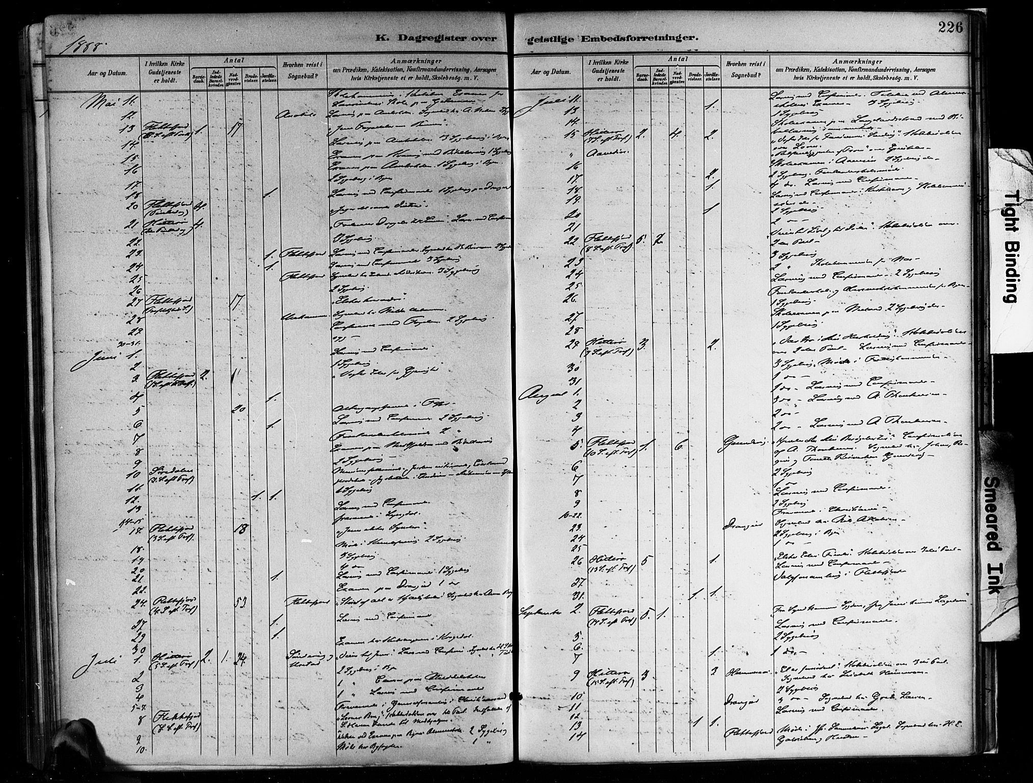 Flekkefjord sokneprestkontor, AV/SAK-1111-0012/F/Fa/Faa/L0001: Parish register (official) no. A 1, 1885-1900, p. 226