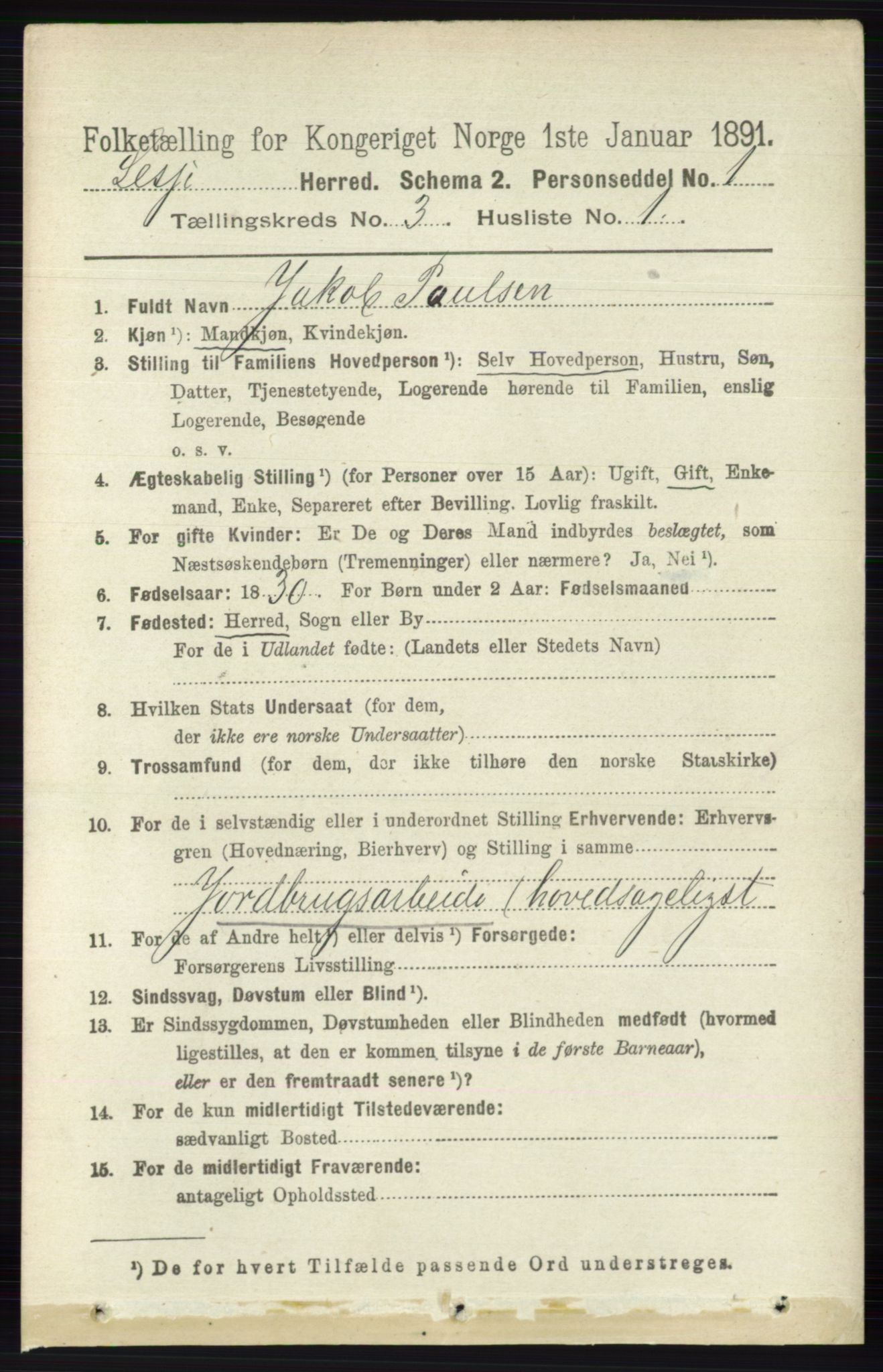 RA, 1891 census for 0512 Lesja, 1891, p. 632