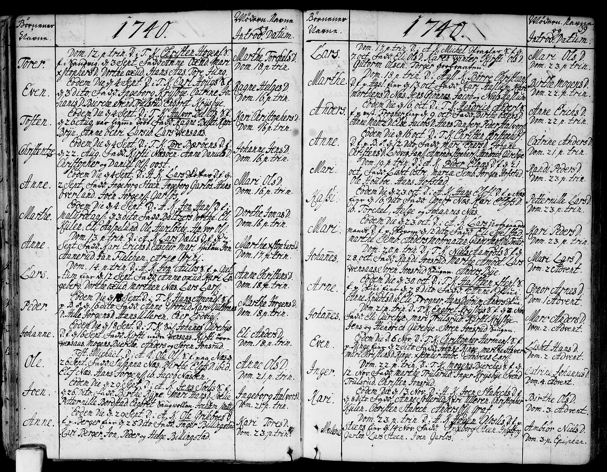 Asker prestekontor Kirkebøker, SAO/A-10256a/F/Fa/L0002: Parish register (official) no. I 2, 1733-1766, p. 39