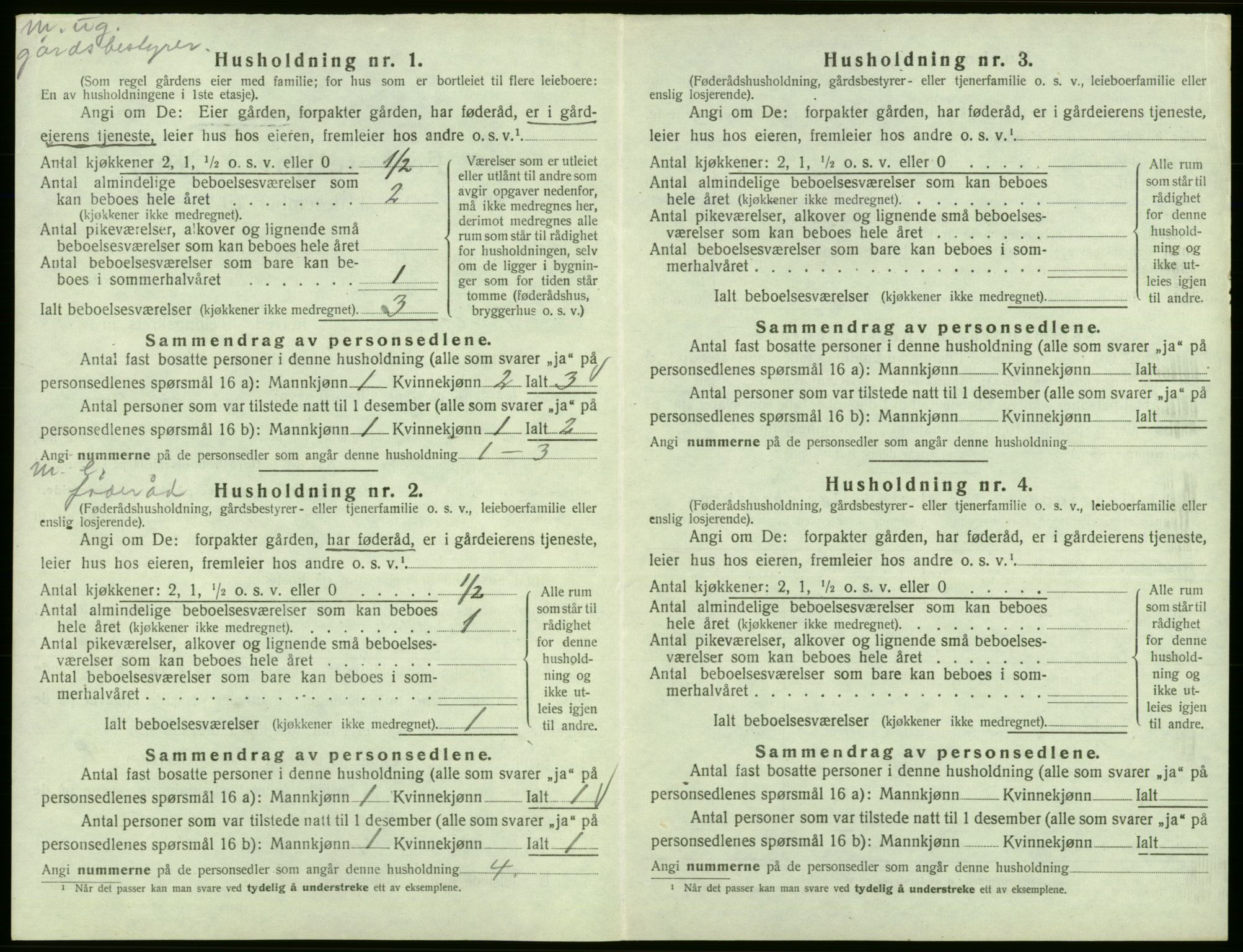 SAB, 1920 census for Fitjar, 1920, p. 899