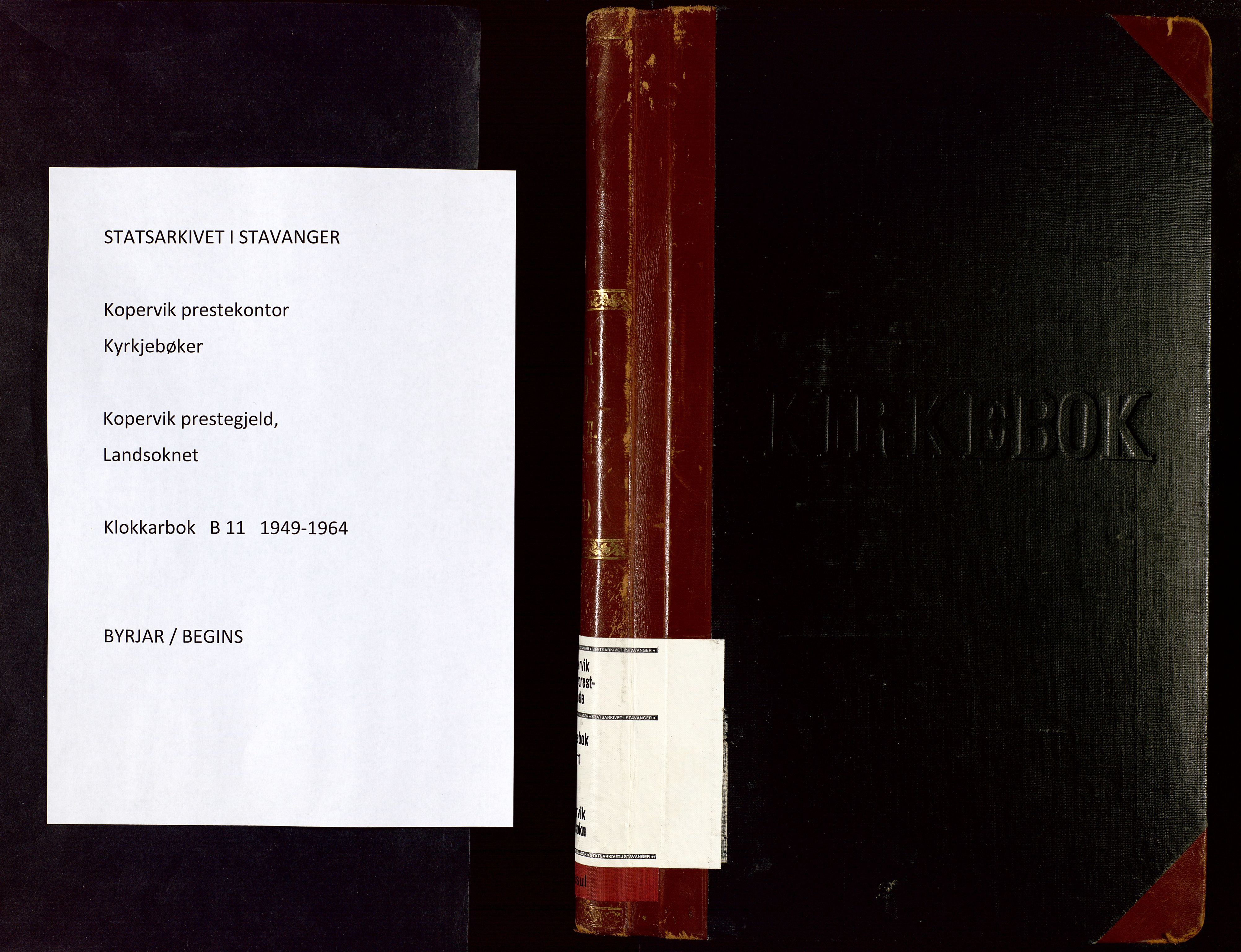 Kopervik sokneprestkontor, SAST/A-101850/H/Ha/Hab/L0011: Parish register (copy) no. B 11, 1949-1964