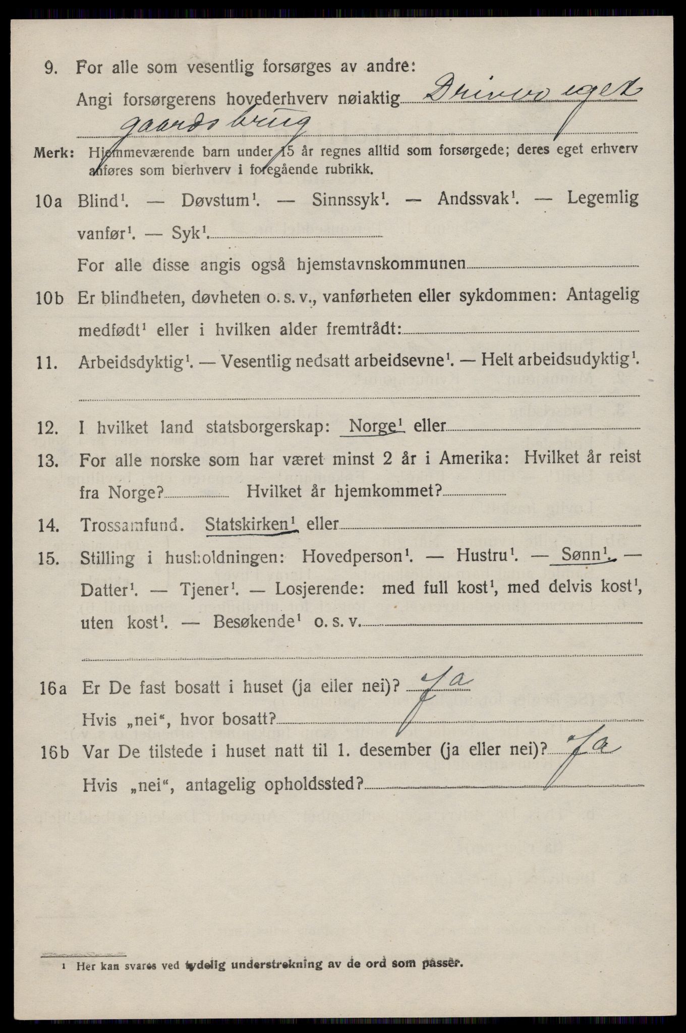 SAST, 1920 census for Skudenes, 1920, p. 1401