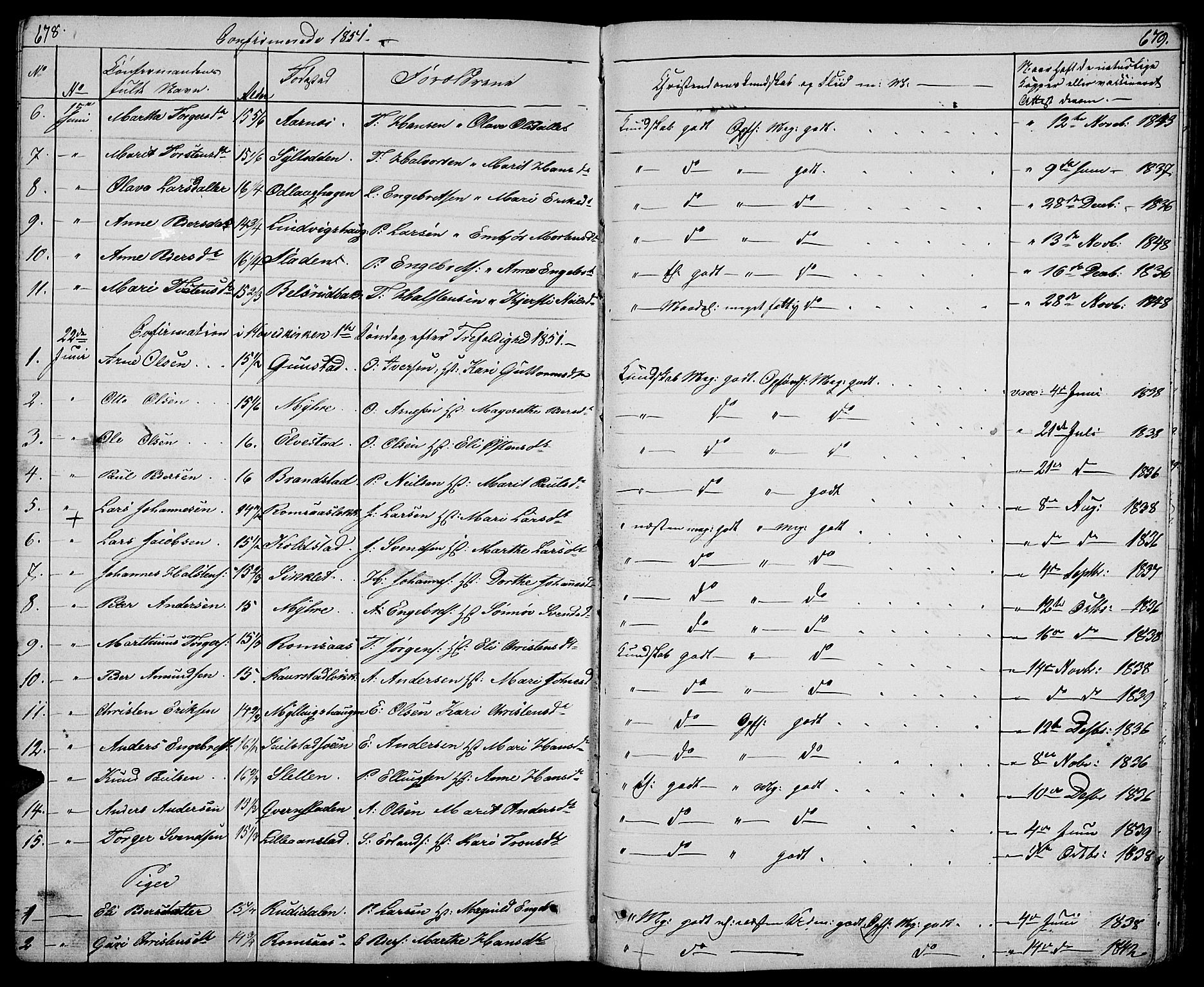 Ringebu prestekontor, SAH/PREST-082/H/Ha/Hab/L0002: Parish register (copy) no. 2, 1839-1853, p. 678-679
