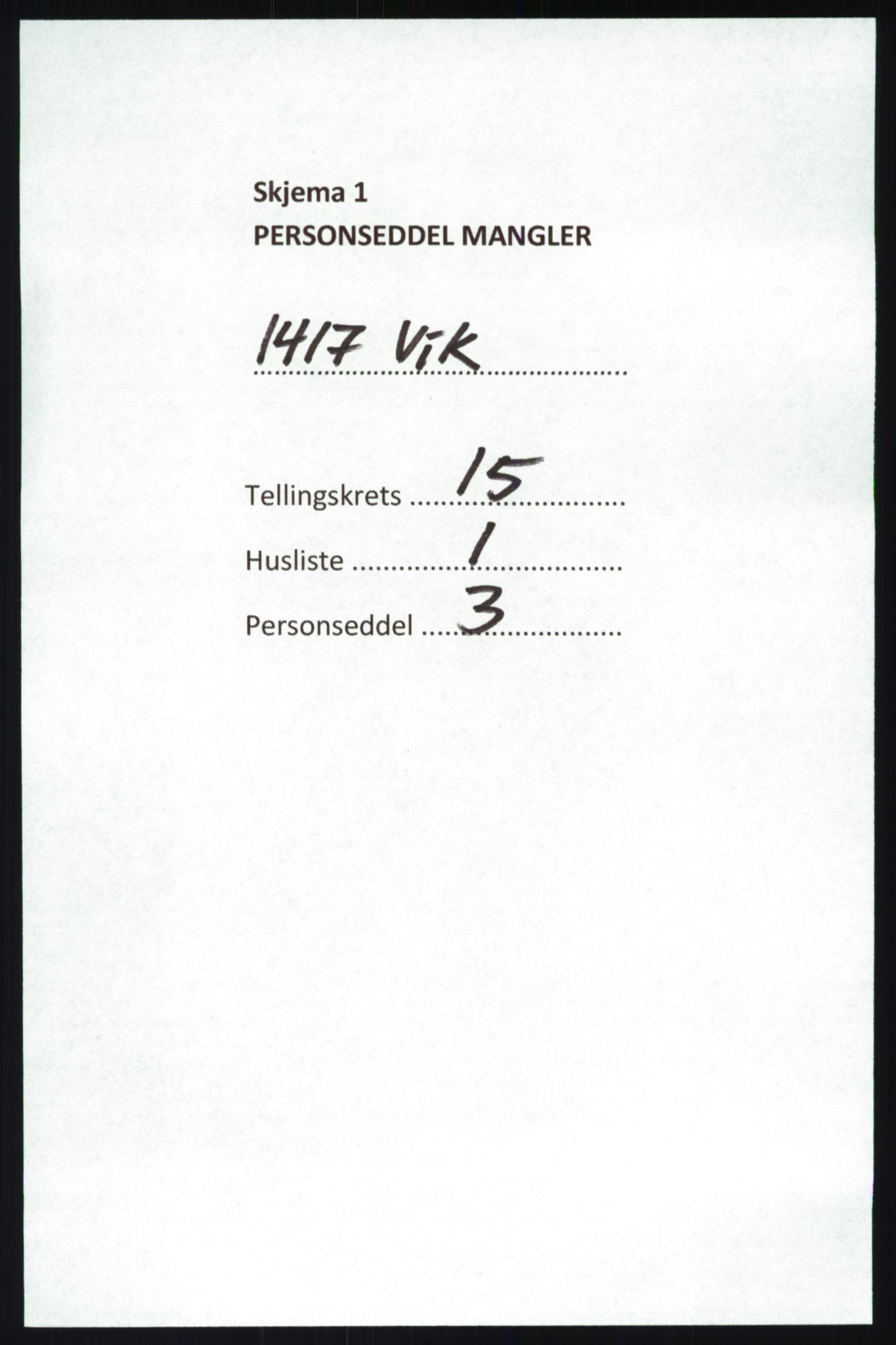 SAB, 1920 census for Vik, 1920, p. 7725