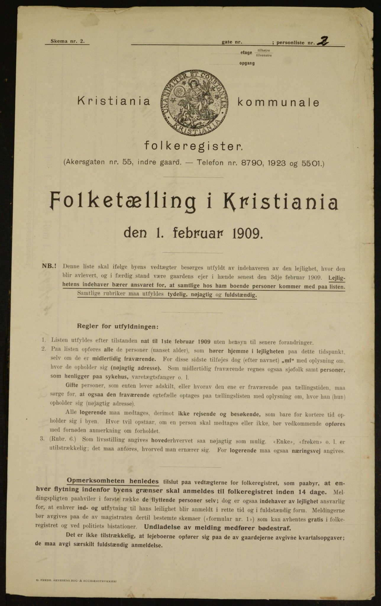 OBA, Municipal Census 1909 for Kristiania, 1909, p. 81316