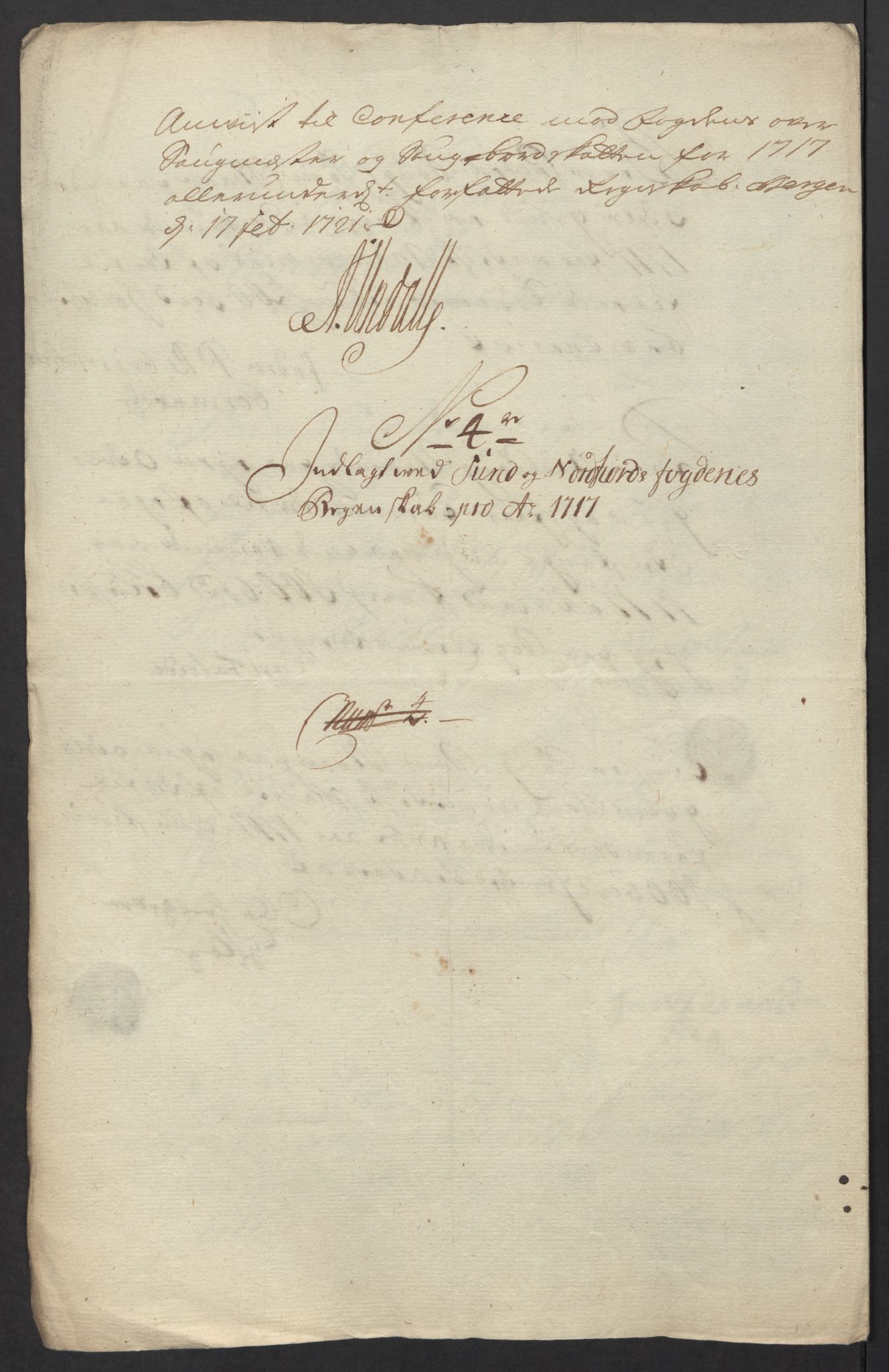 Rentekammeret inntil 1814, Reviderte regnskaper, Fogderegnskap, RA/EA-4092/R53/L3441: Fogderegnskap Sunn- og Nordfjord, 1717-1718, p. 56