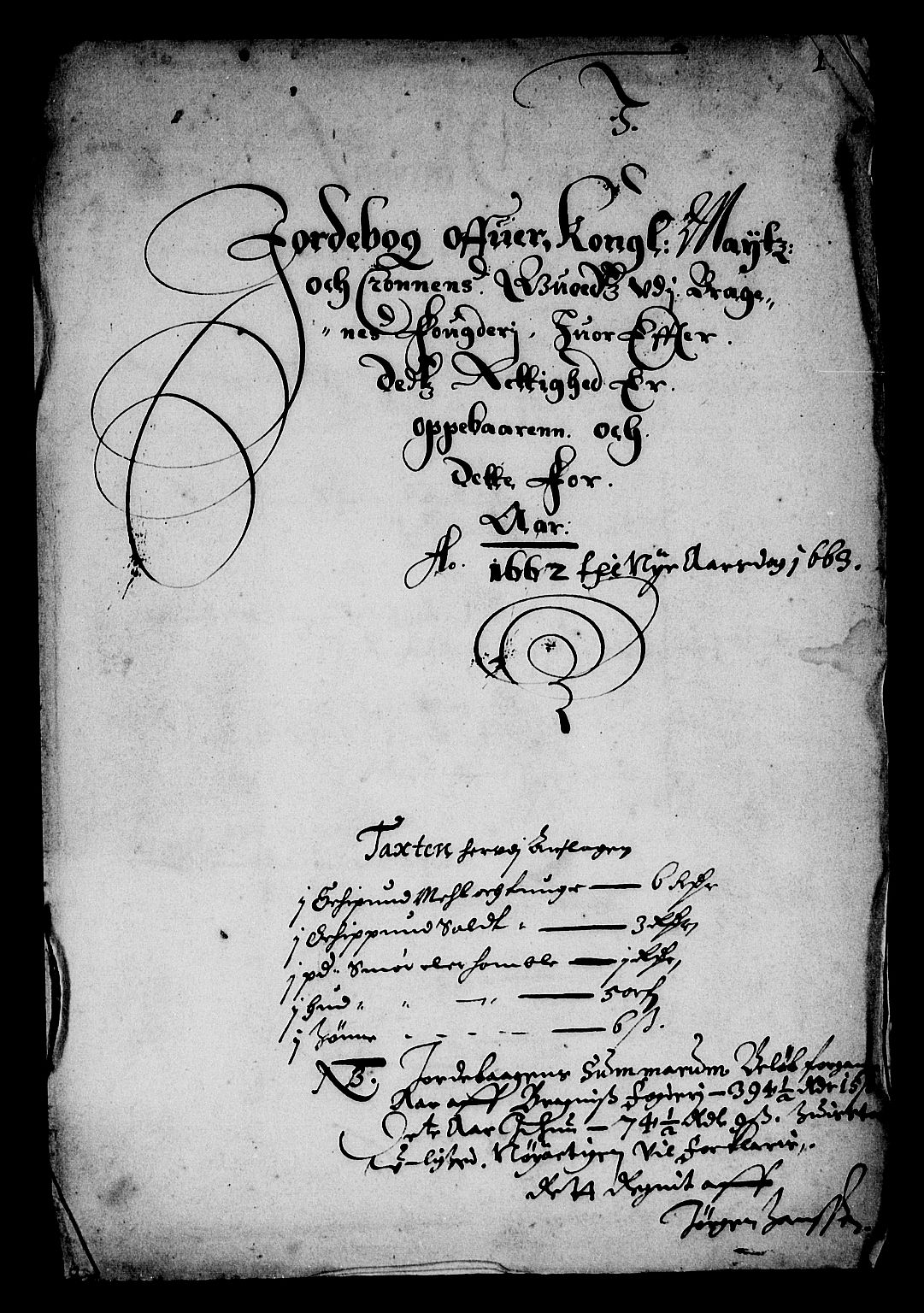 Rentekammeret inntil 1814, Reviderte regnskaper, Stiftamtstueregnskaper, Landkommissariatet på Akershus og Akershus stiftamt, AV/RA-EA-5869/R/Ra/L0009: Landkommissariatet på Akershus, 1662
